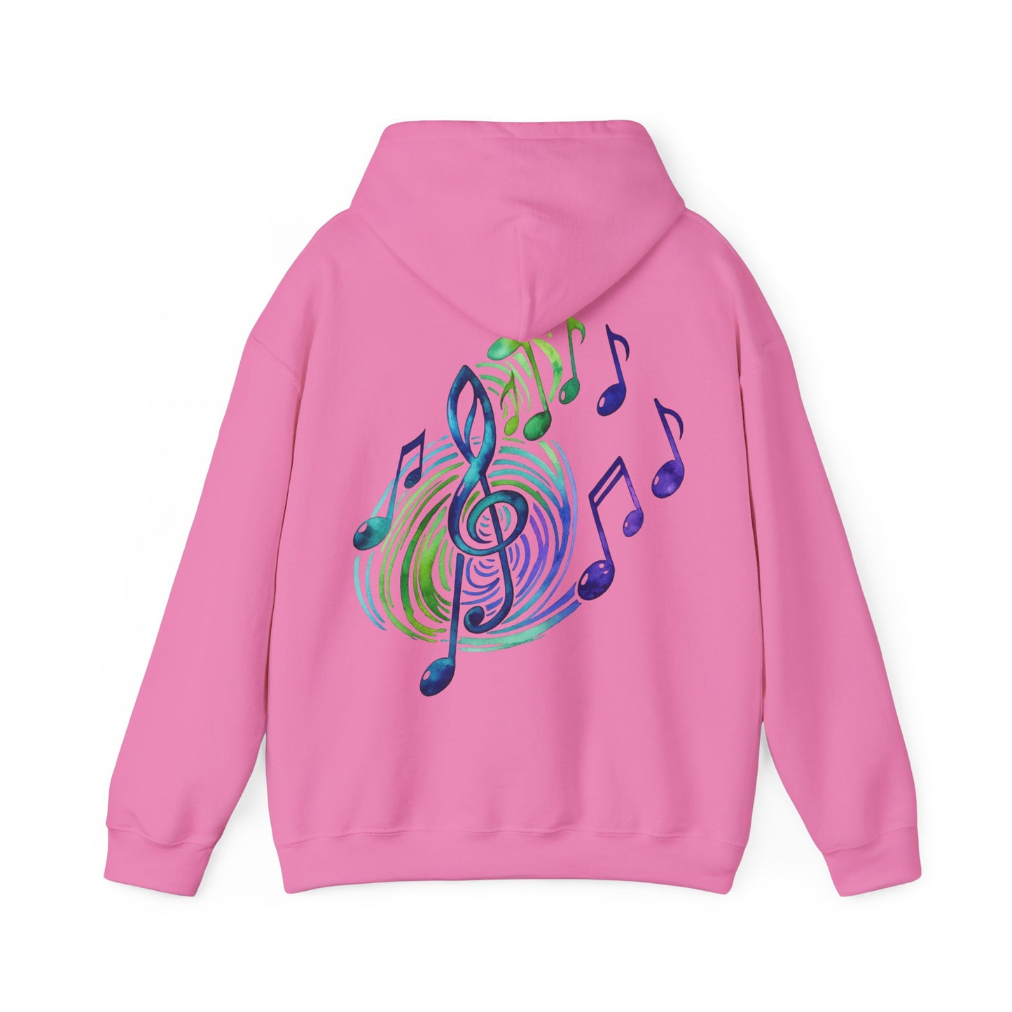 Music Note Hoodie Colorful Treble Clef Graphic Pullover