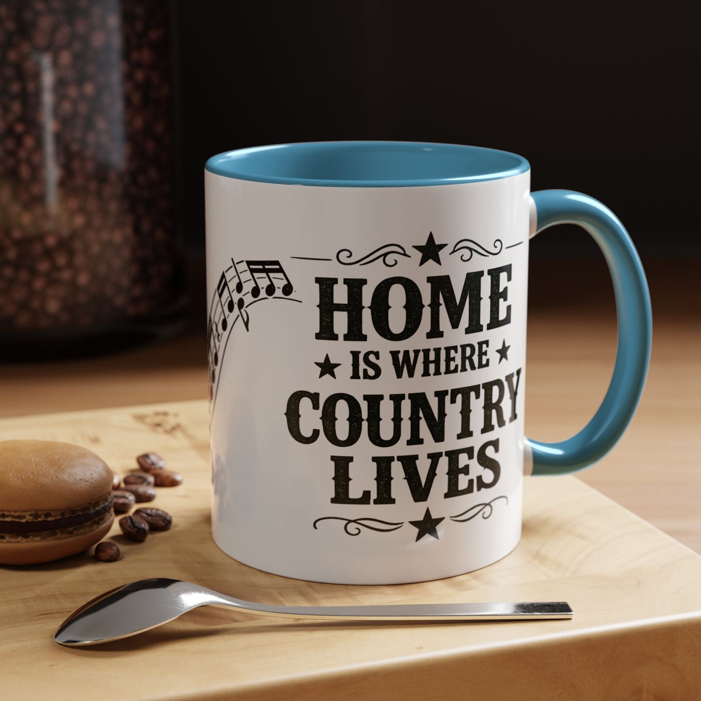 Home Is Where Country Lives Accent Mug – Country Music Mug