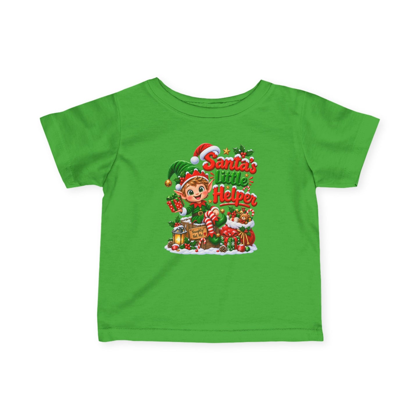 Santa’s Little Helper Infant Christmas T-Shirt – Elf Tee