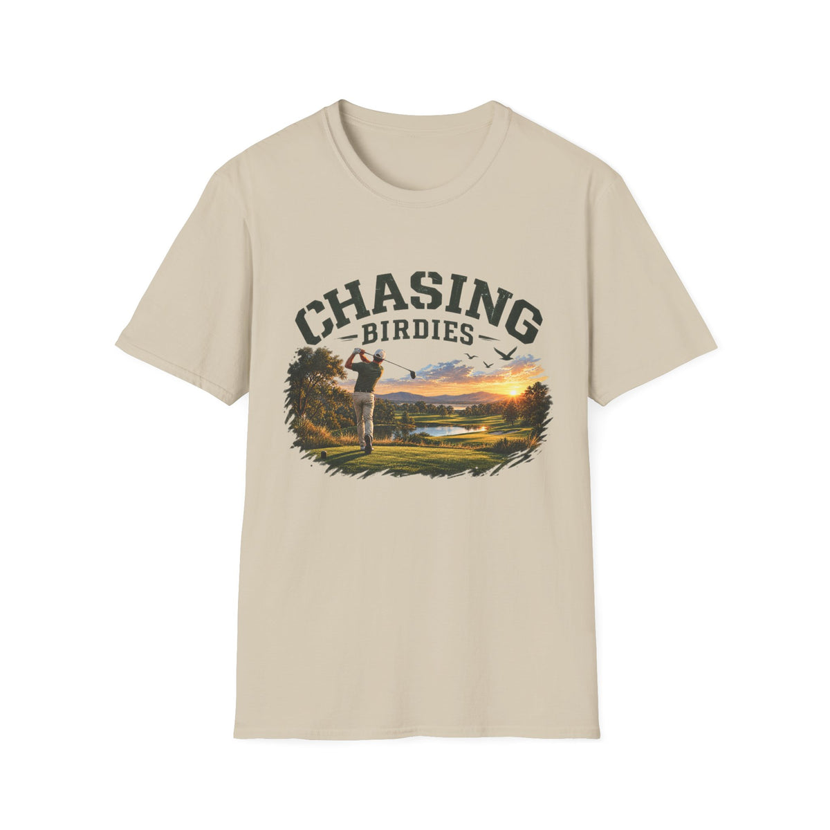 Chasing Birdies Golf T-Shirt – Scenic Golfer Tee