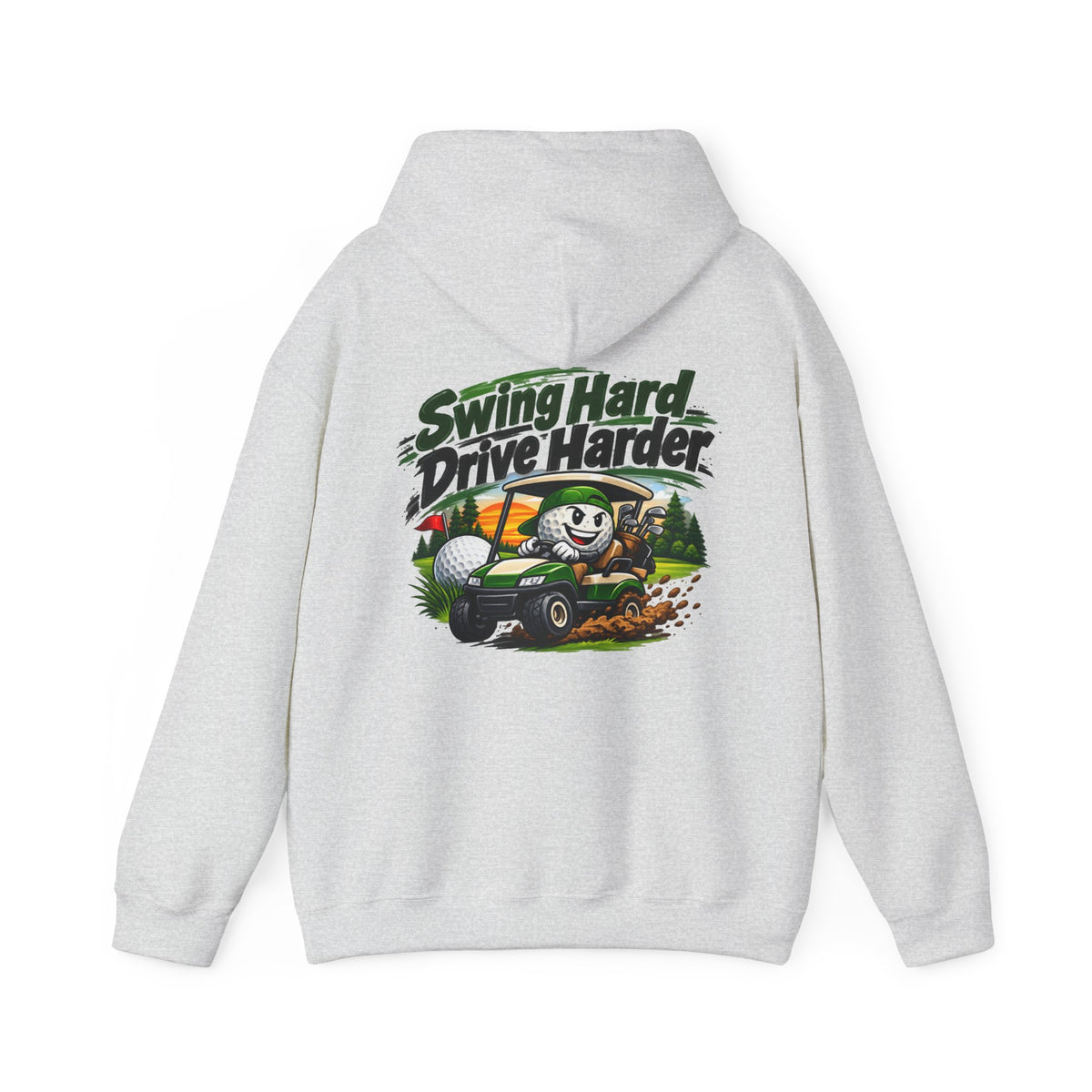 Sweat à capuche de golf amusant Petit imprimé avant Motif de golf