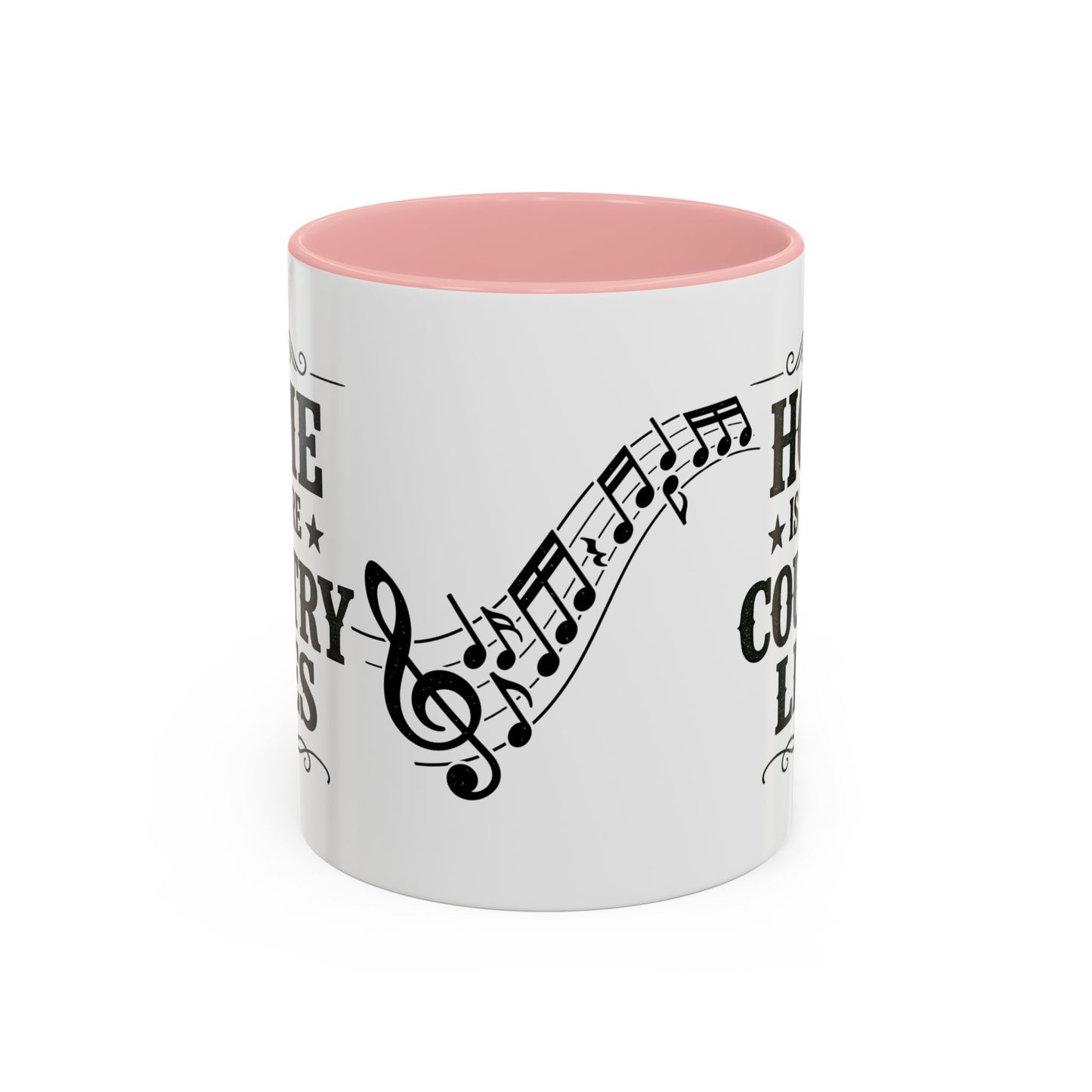 Home Is Where Country Lives Accent Mug – Country Music Mug