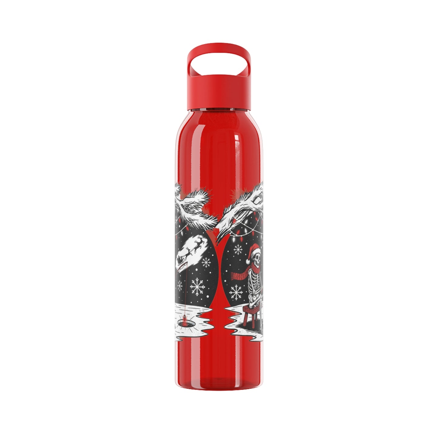 Merry Fishing Christmas Water Bottle – Skeleton Fishing Bottle