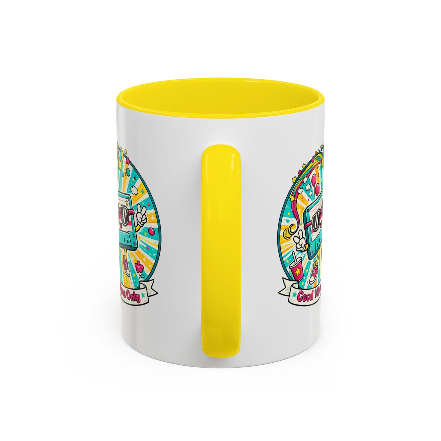 Retro Good Vibes Accent Mug