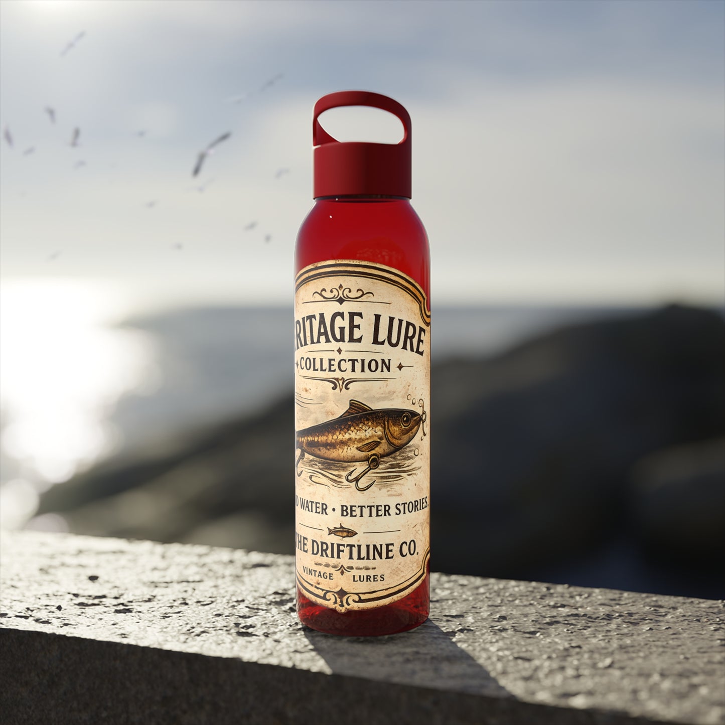 Heritage Lure Collection Water Bottle | Fishing Sports Bottle | The Driftline Company