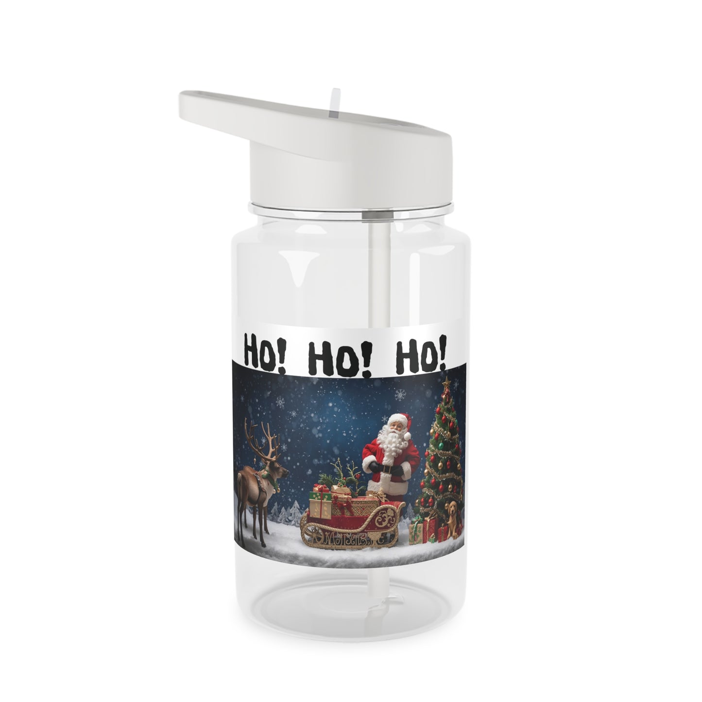 Christmas Water Bottle - Festive Hydration, Holiday Gifts, Santa Design, Reusable Water Bottle, Eco-Friendly Drinkware