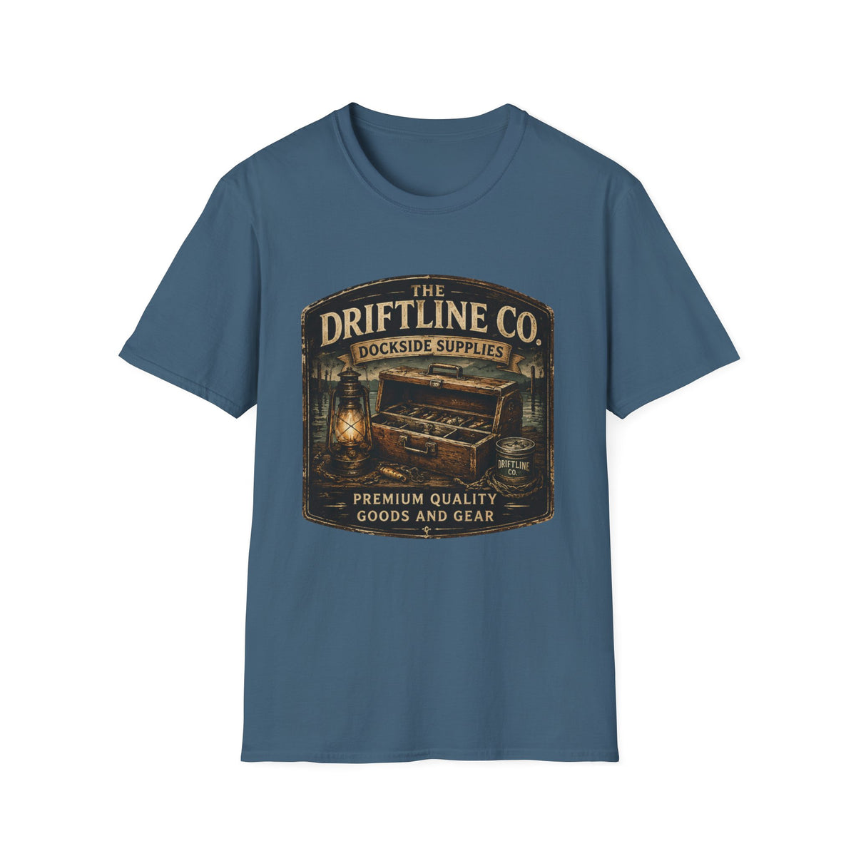 The Driftline Company – Dockside Supplies Indigo Blue T-Shirt