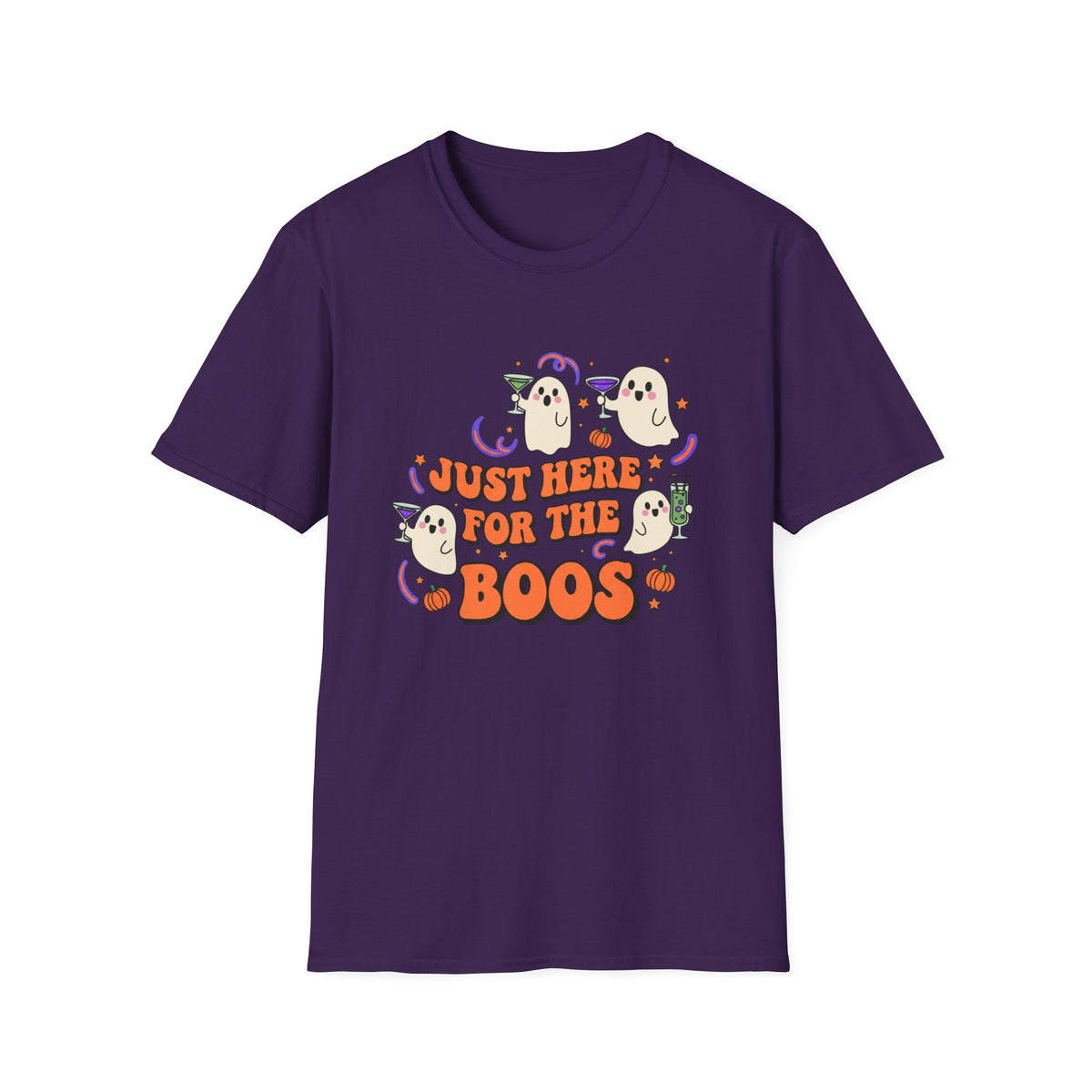 Just Here for the Boos Halloween T-Shirt – Unisex Ghost Tee