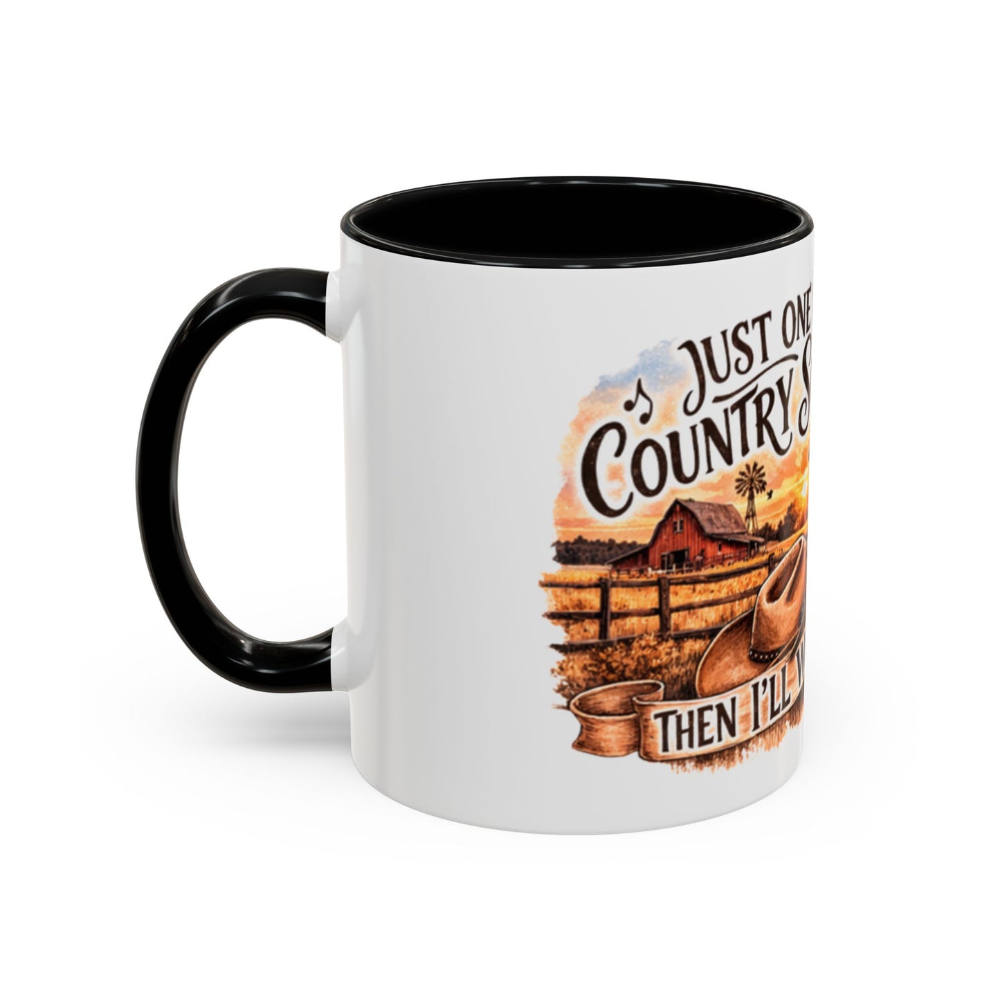 Mug à café country - Mug accent "Juste une autre chanson country" (325 ml)