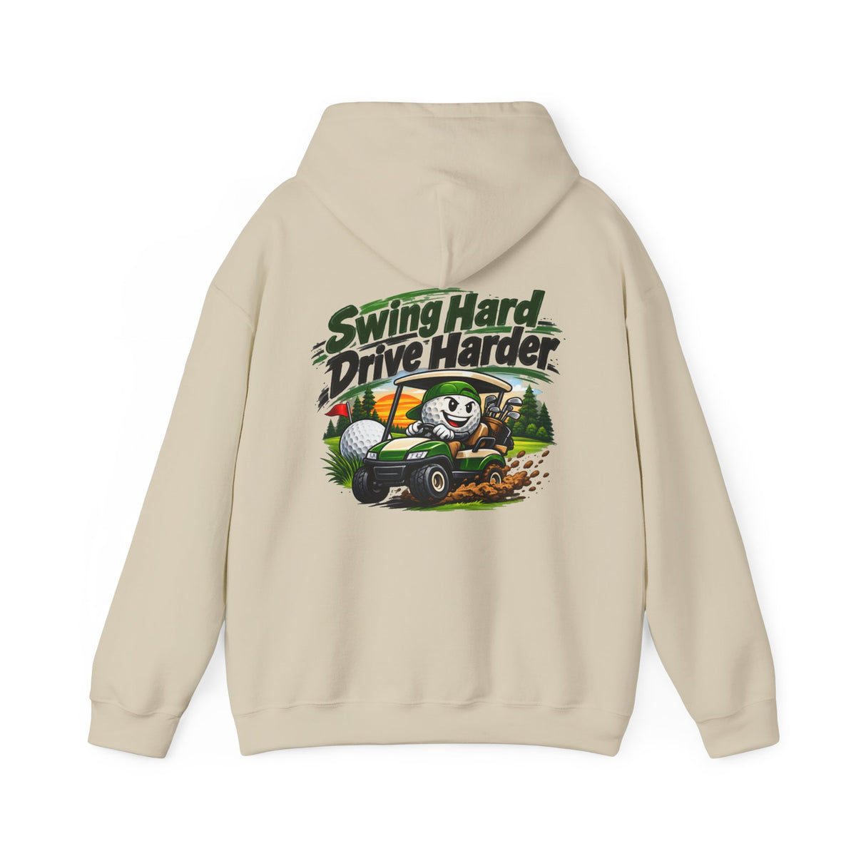 Sweat à capuche de golf amusant Petit imprimé avant Motif de golf