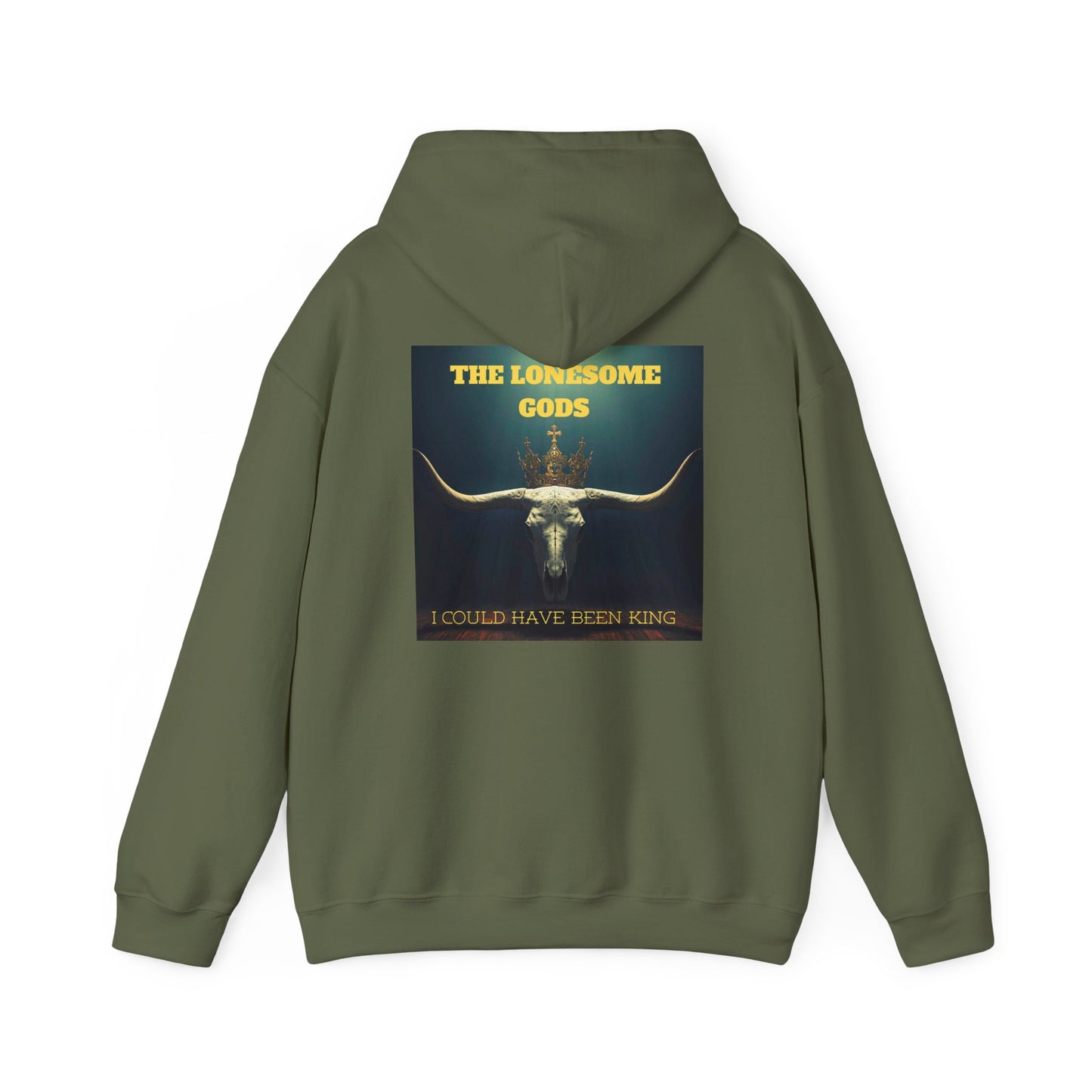 Sweat à capuche graphique Lonesome Gods - Sweat-shirt unisexe en tissu épais avec motifs des deux côtés