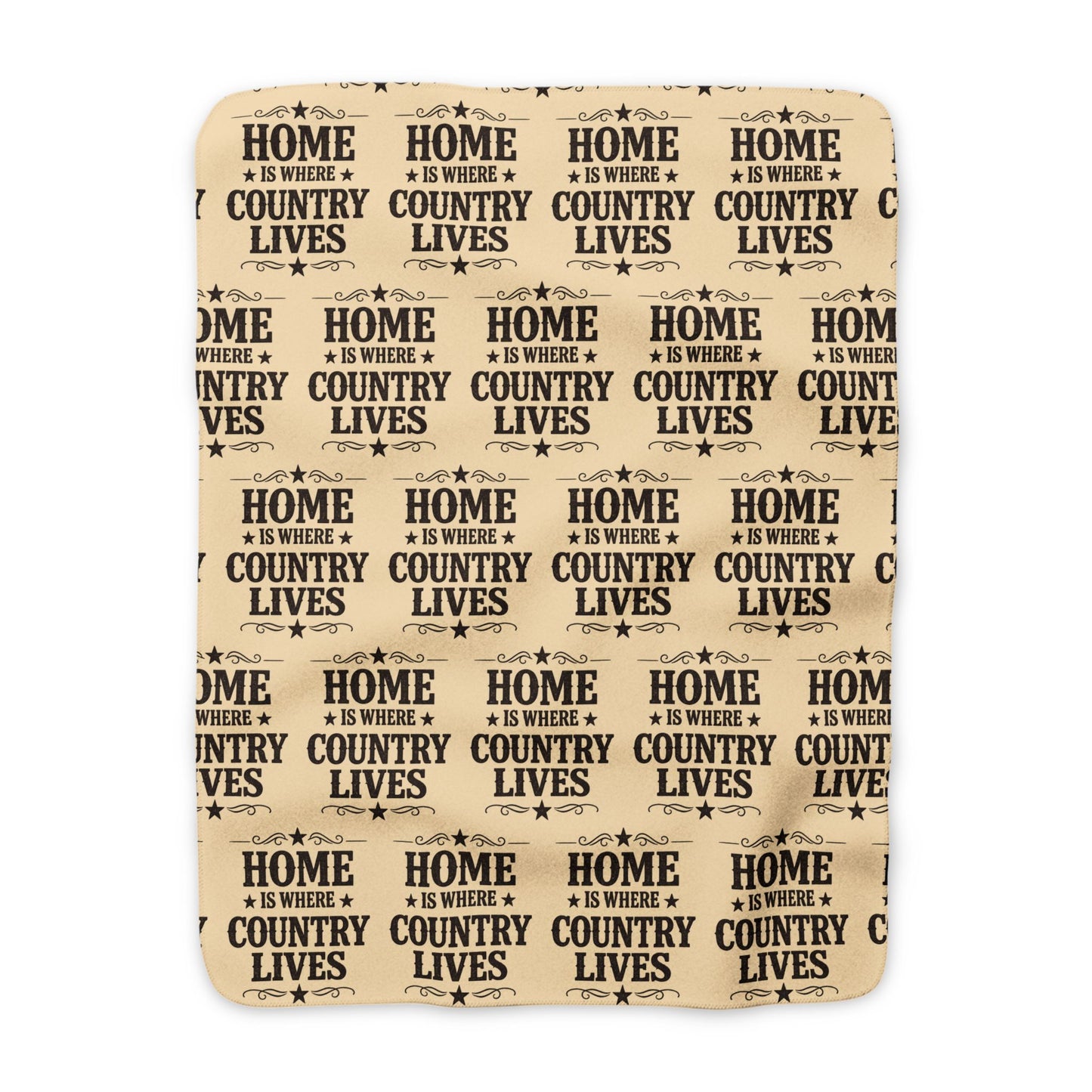 Home Is Where Country Lives Sherpa Fleece Blanket – Country Throw
