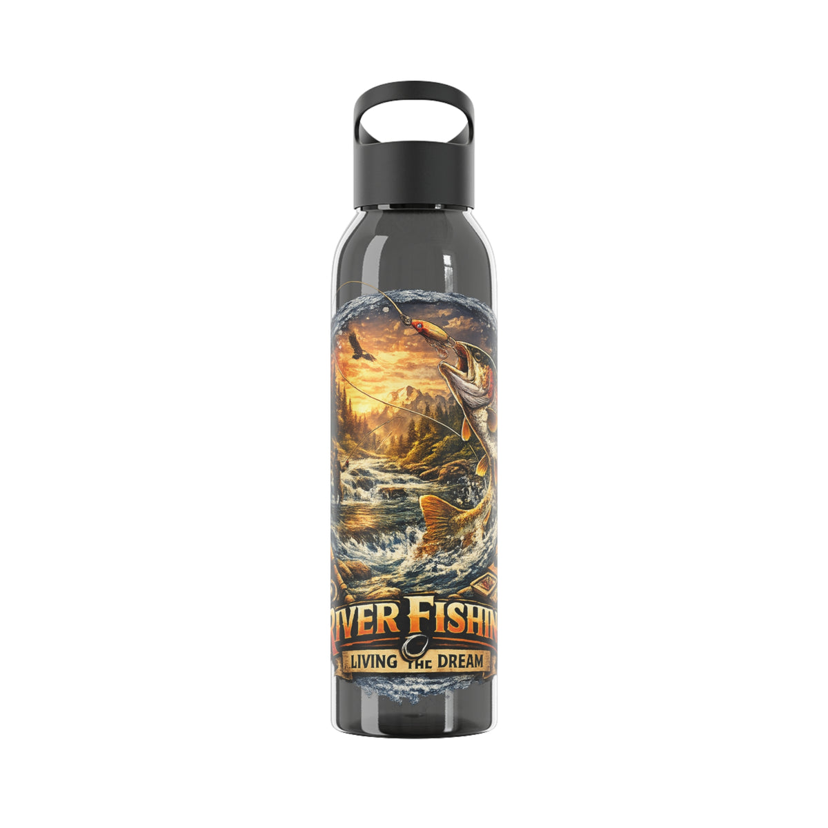 Gourde River Fishing Living the Dream – Bouteille de pêche pour pêcheur