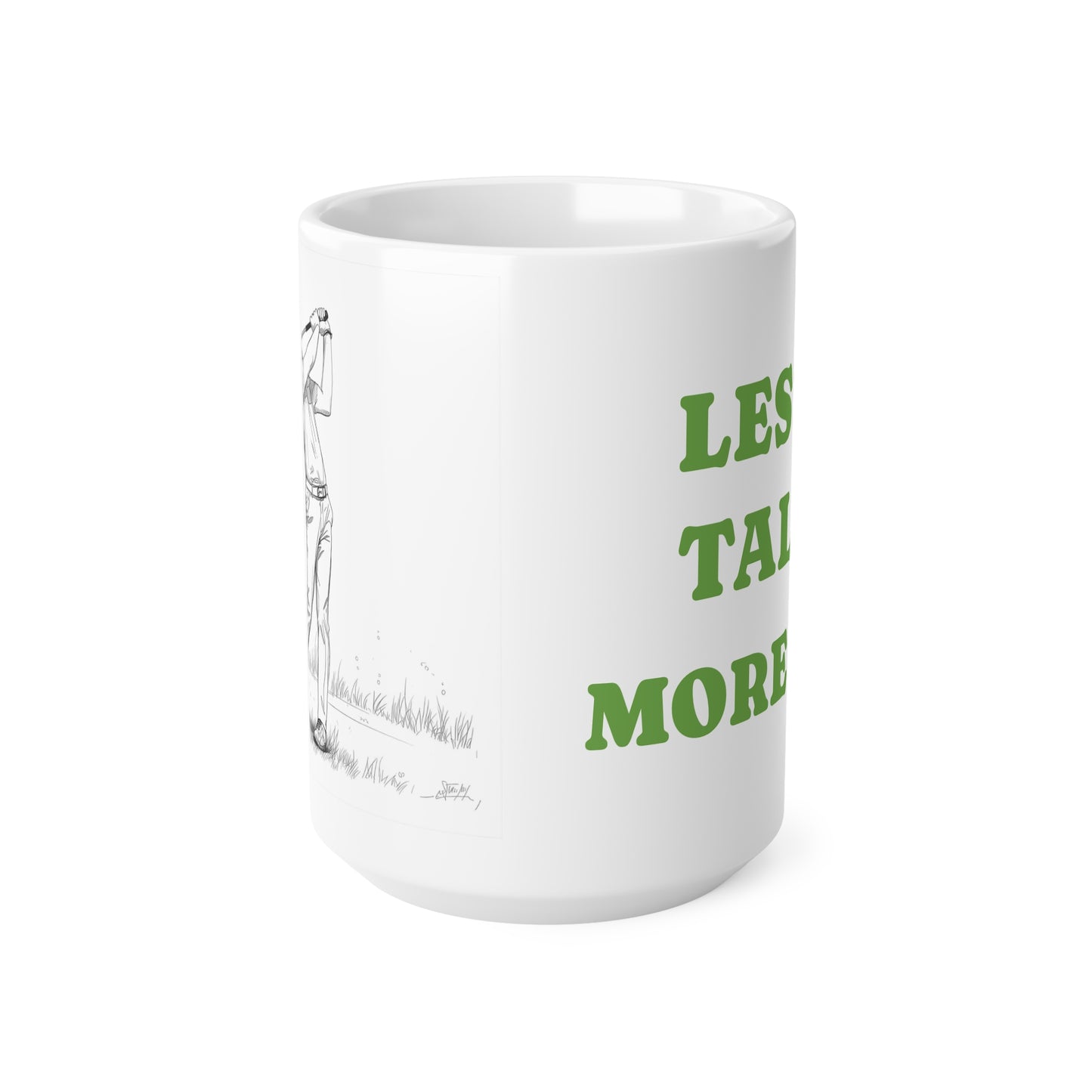 Golf-Themed Mug - Perfect Gift for Golf Lovers, Less Talk More Golf, 11oz 15oz Ceramic Cup, Sports Enthusiast Kitchenware