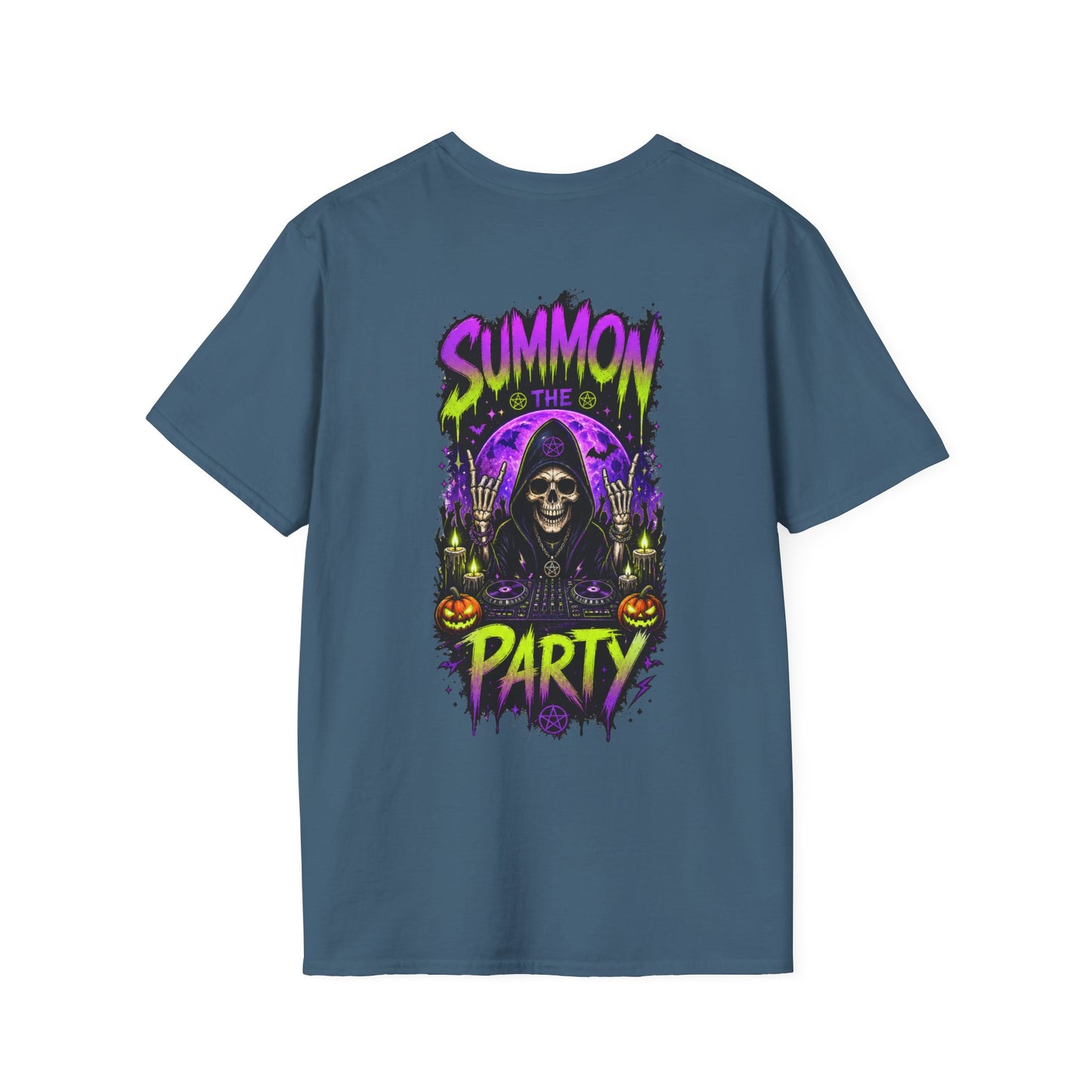Summon The Party Halloween Unisex T-Shirt – Front & Back Print