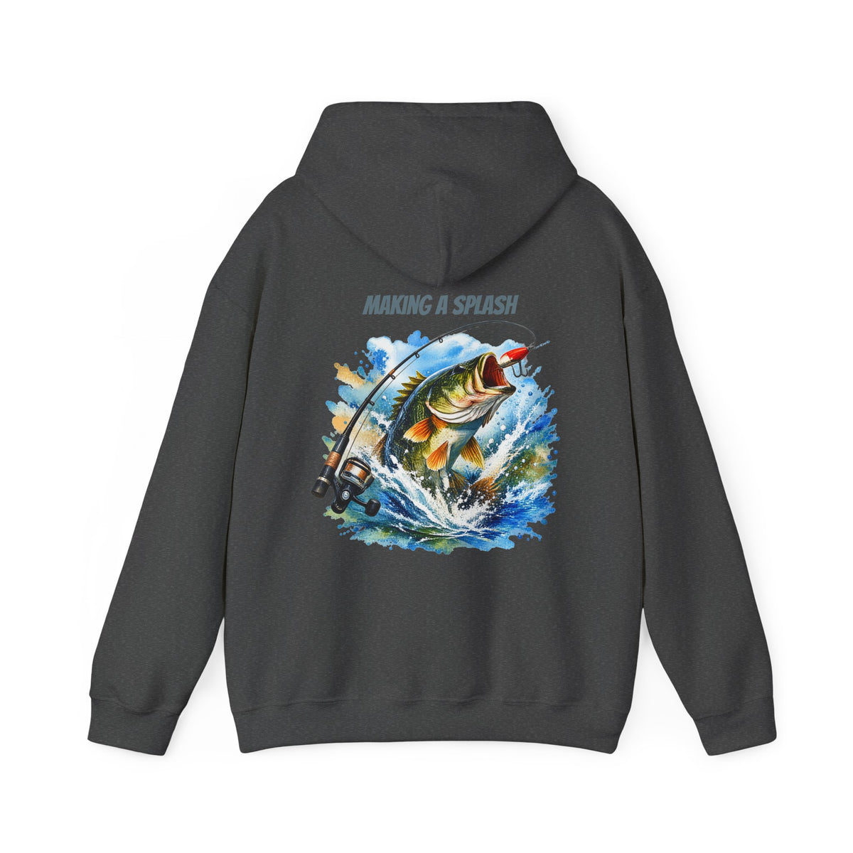 Making a Splash Back Print Hoodie – Fishing Graphic Hoodie