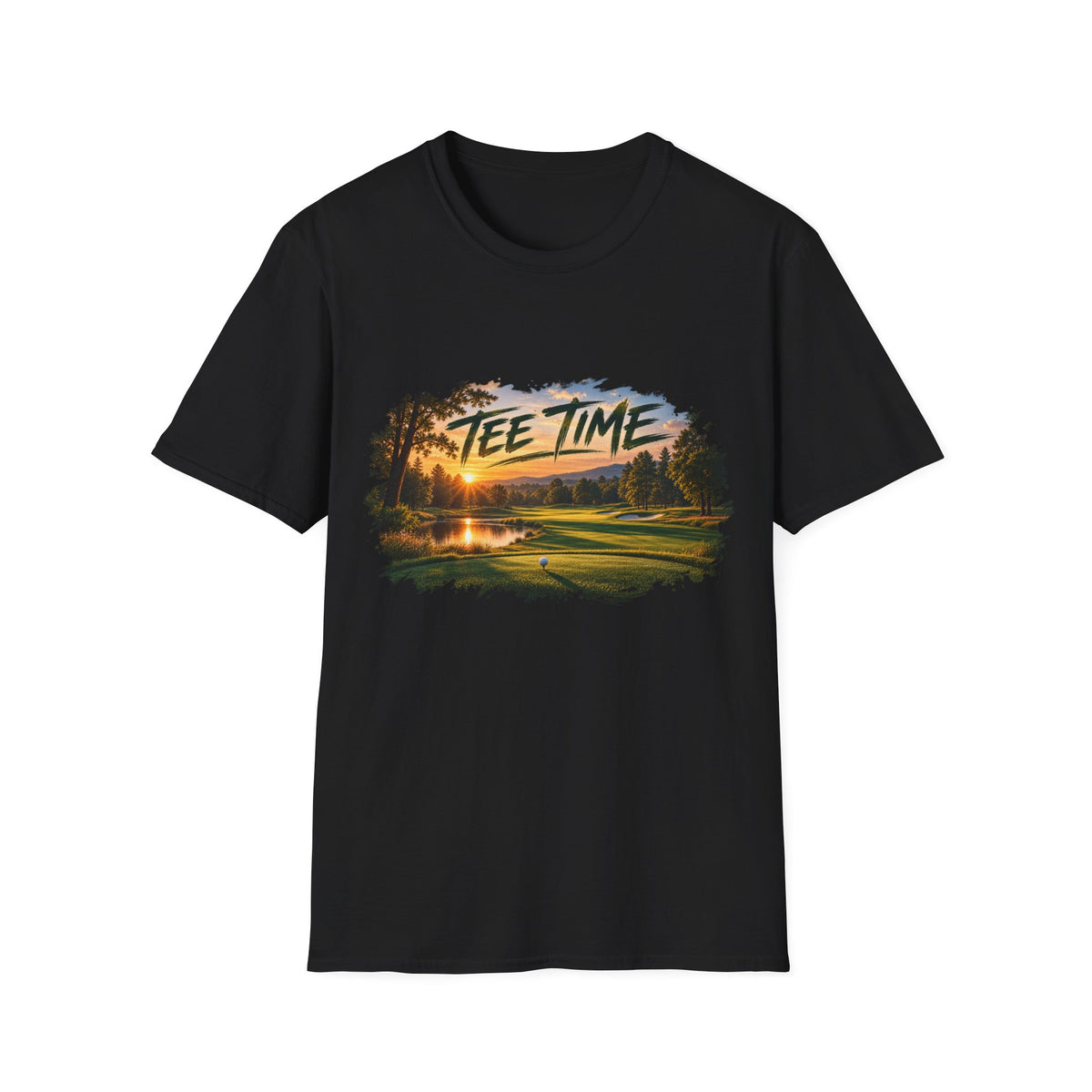 Tee Time Golf T-Shirt – Sunset Golf Course Tee