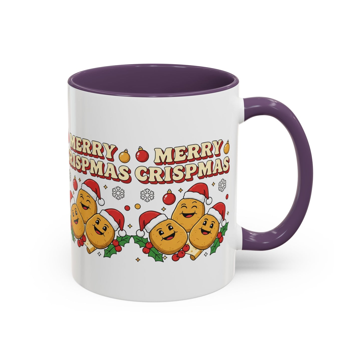Merry Crispmas Christmas Accent Mug – Funny Festive Mug