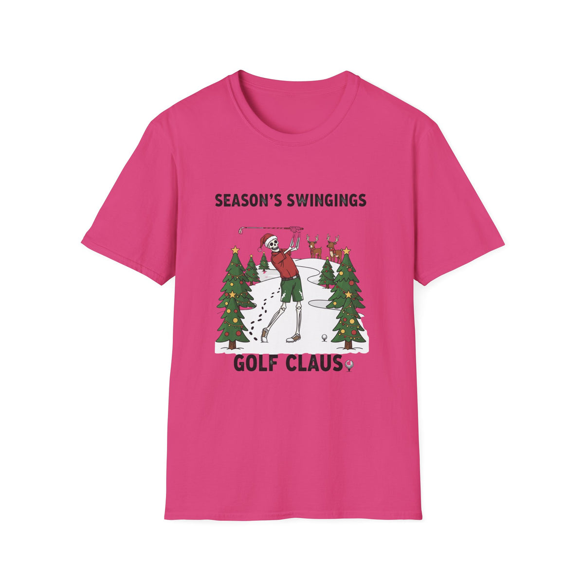 Golf Claus Christmas T-Shirt – Seasons Swingings Golf Tee