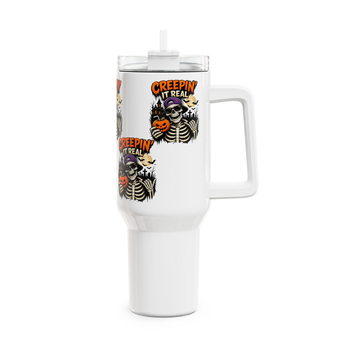 Creepin’ It Real 40oz Insulated Tumbler with Straw