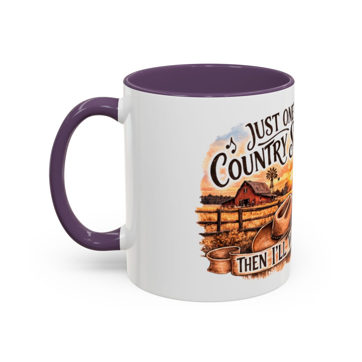 Mug à café country - Mug accent "Juste une autre chanson country" (325 ml)