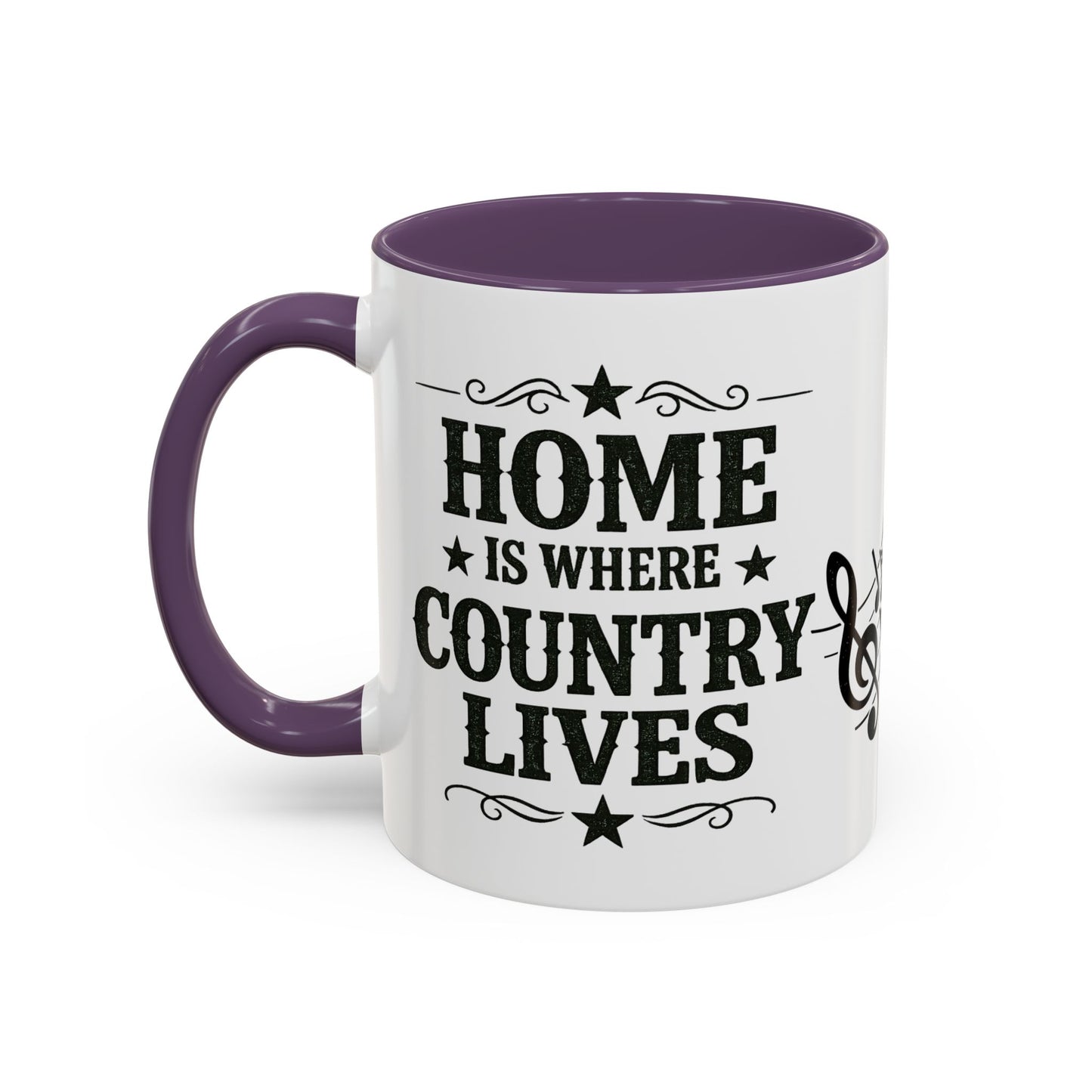 Home Is Where Country Lives Accent Mug – Country Music Mug