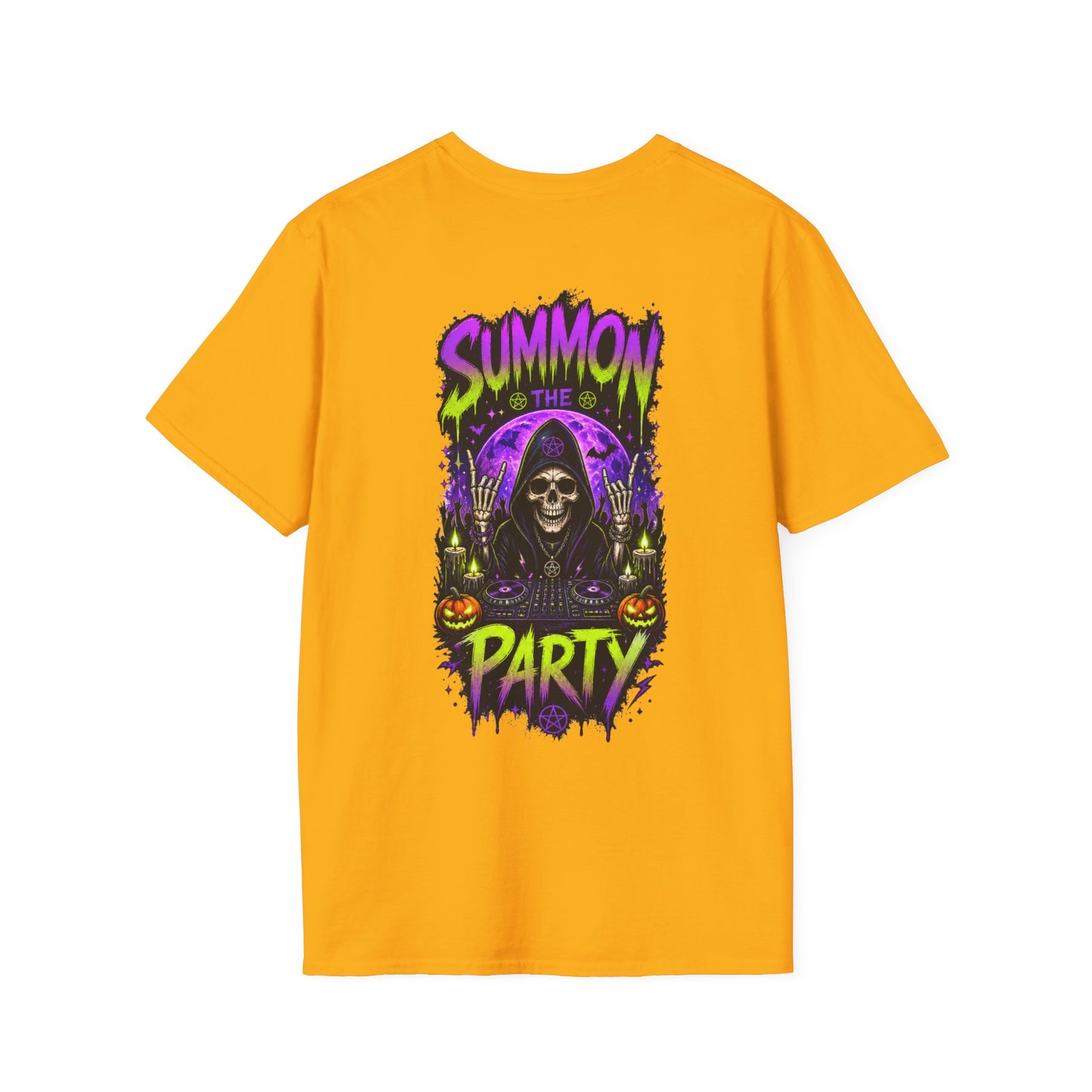Summon The Party Halloween Unisex T-Shirt – Front & Back Print