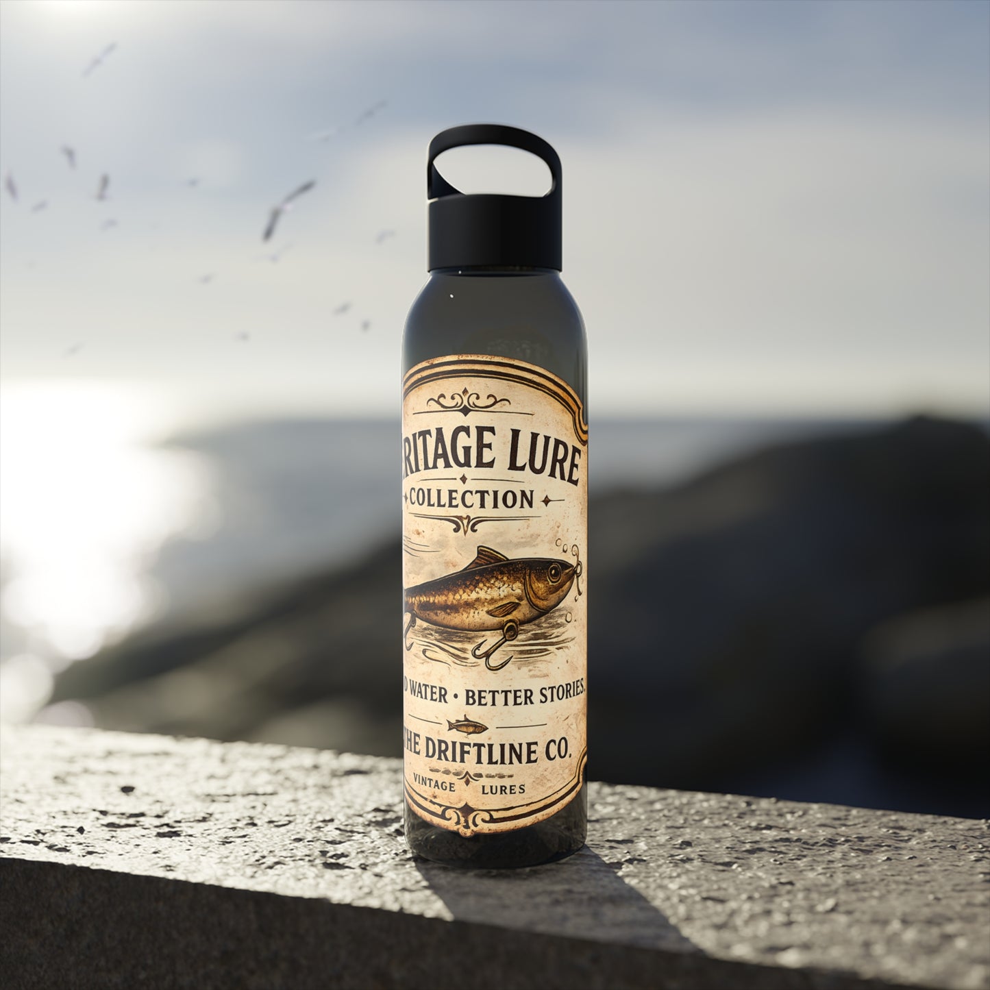 Heritage Lure Collection Water Bottle | Fishing Sports Bottle | The Driftline Company