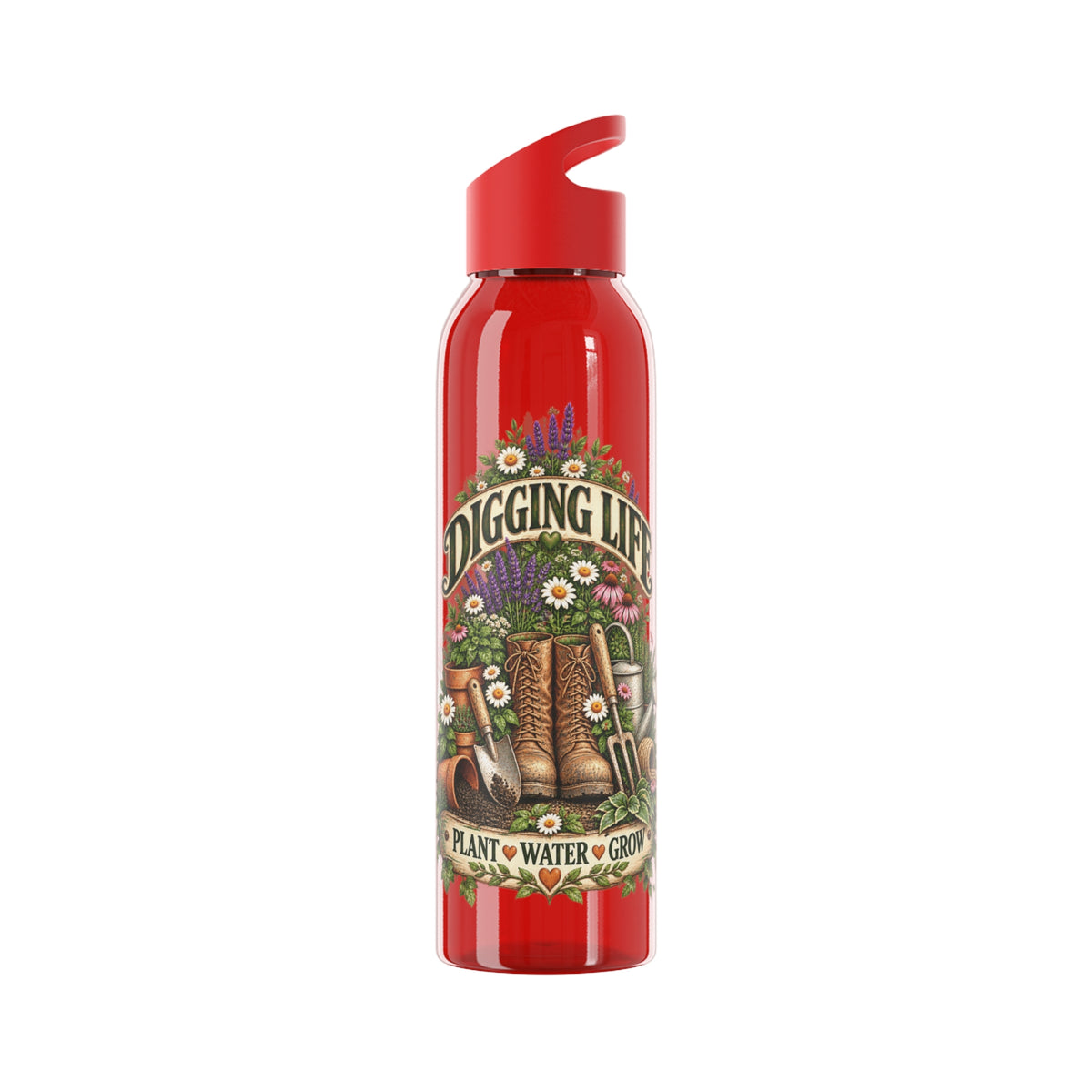 Digging Life Vintage Garden – Slimline Water Bottle