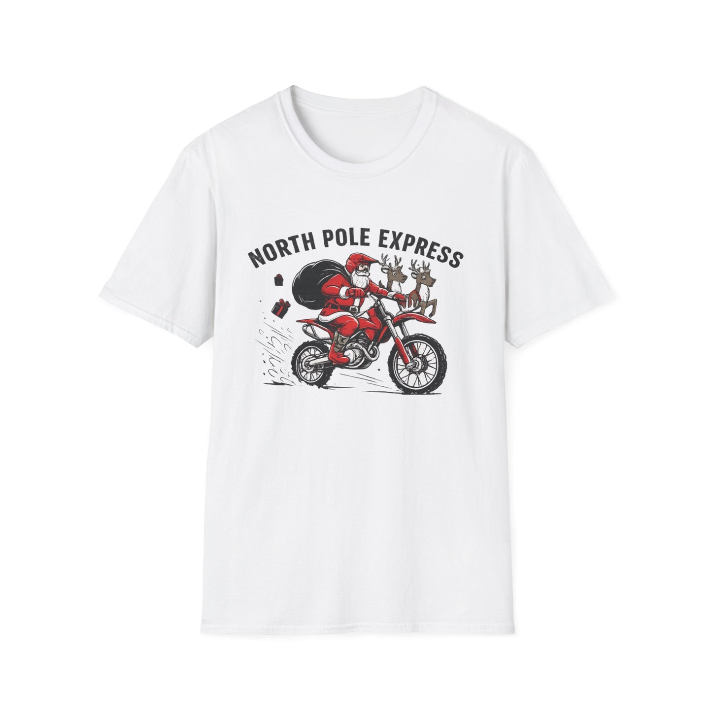 North Pole Express Motocross Christmas T-Shirt