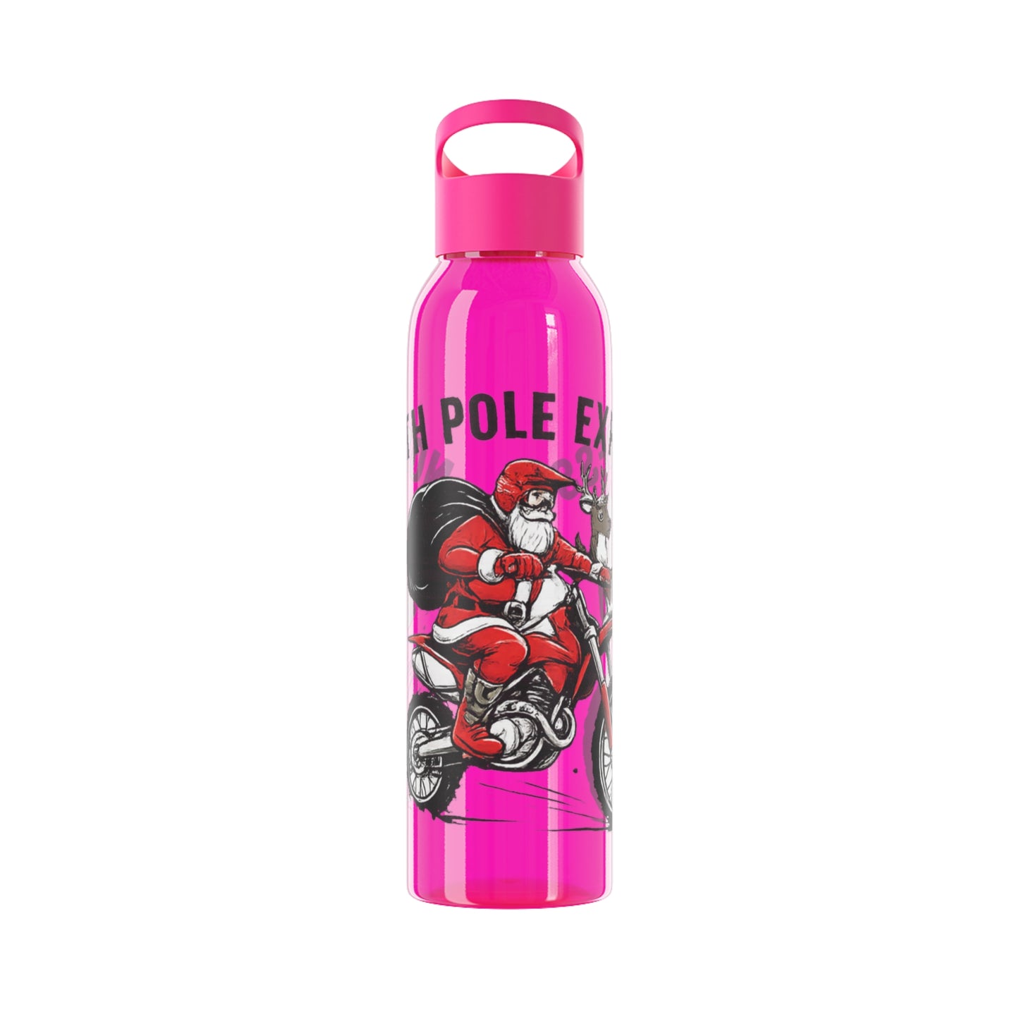 North Pole Express Motocross Christmas Water Bottle