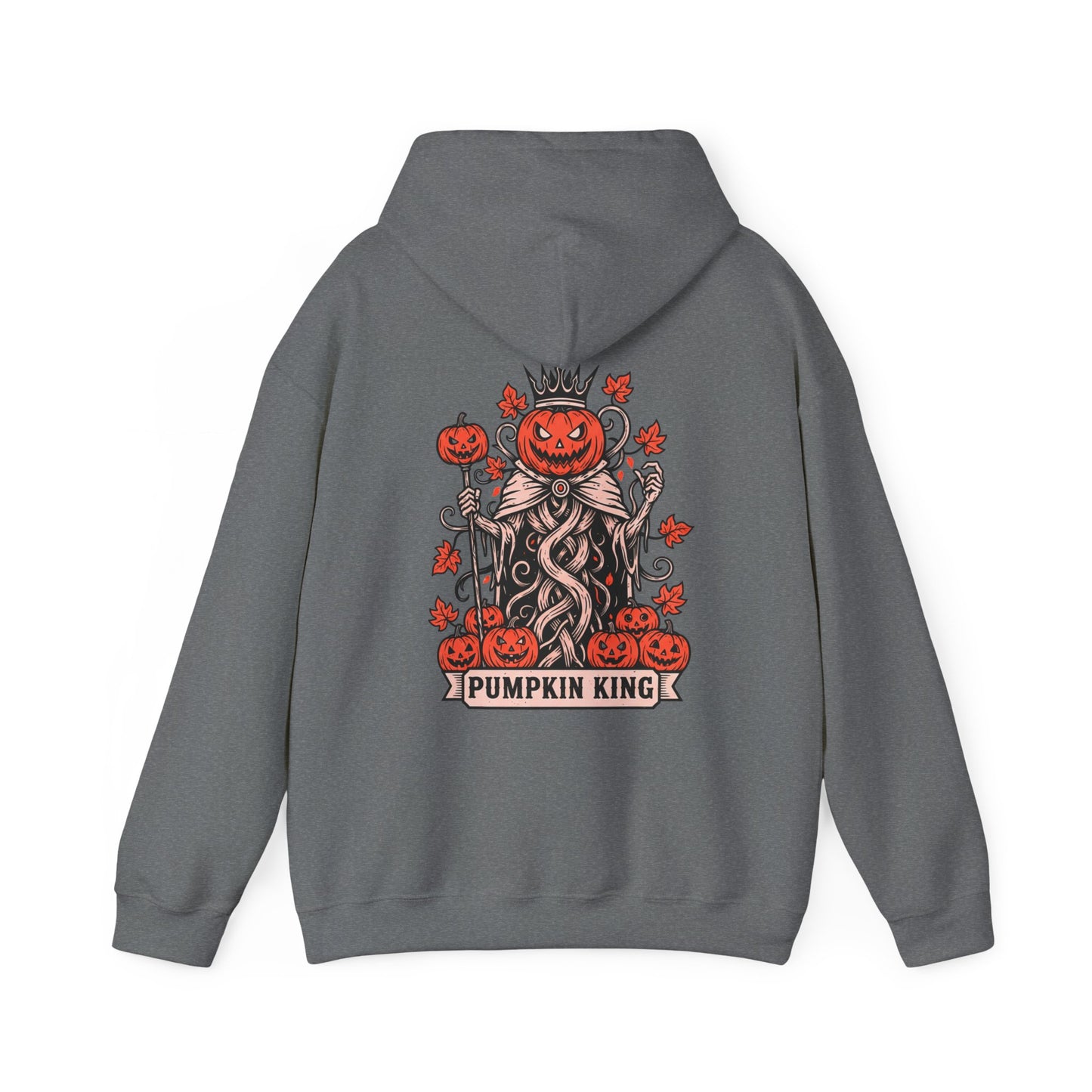 Pumpkin King Halloween Unisex Hoodie – Gothic Pumpkin Back Print