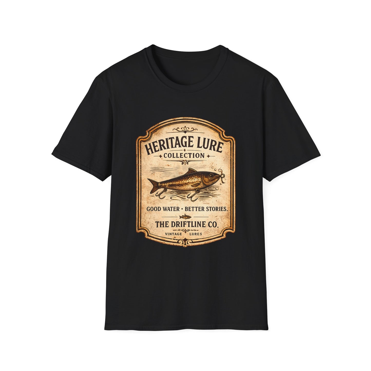 Heritage Lure Collection Fishing T-Shirt | Vintage Angler Tee | The Driftline Company
