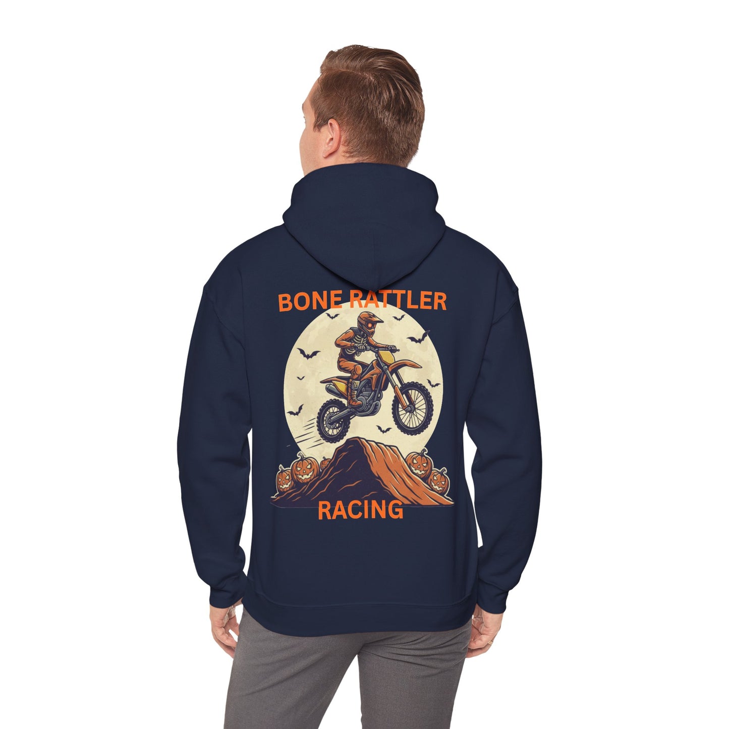 Bone Rattler Motocross Halloween Hoodie – Unisex Dirt Bike Hoodie