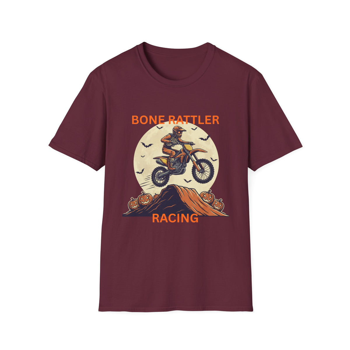 Bone Rattler Motocross Halloween T-Shirt – Unisex Dirt Bike Tee