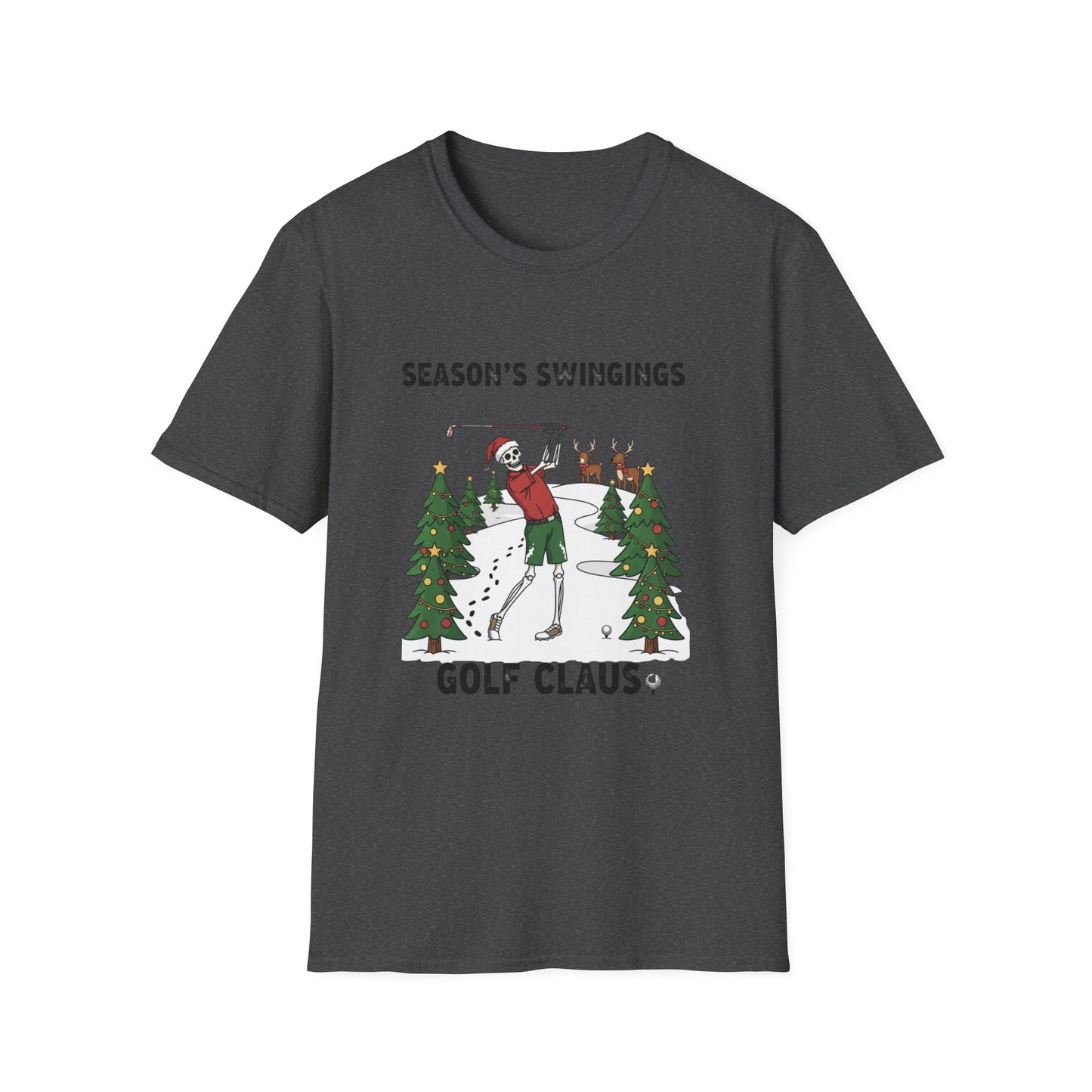 Golf Claus Christmas T-Shirt – Seasons Swingings Golf Tee