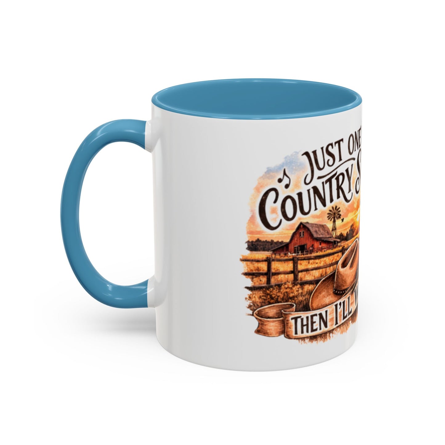 Mug à café country - Mug accent "Juste une autre chanson country" (325 ml)