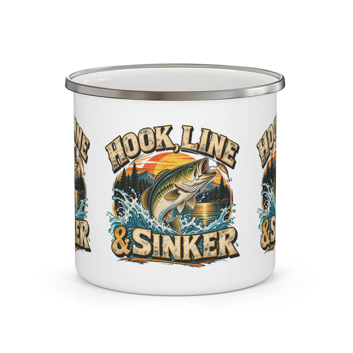 Hook, Line & Sinker Enamel Mug – Vintage Fishing Mug