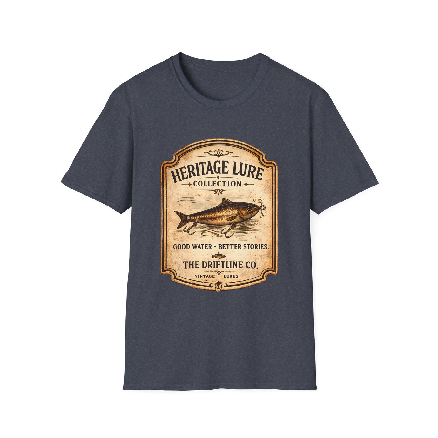 Heritage Lure Collection Fishing T-Shirt | Vintage Angler Tee | The Driftline Company