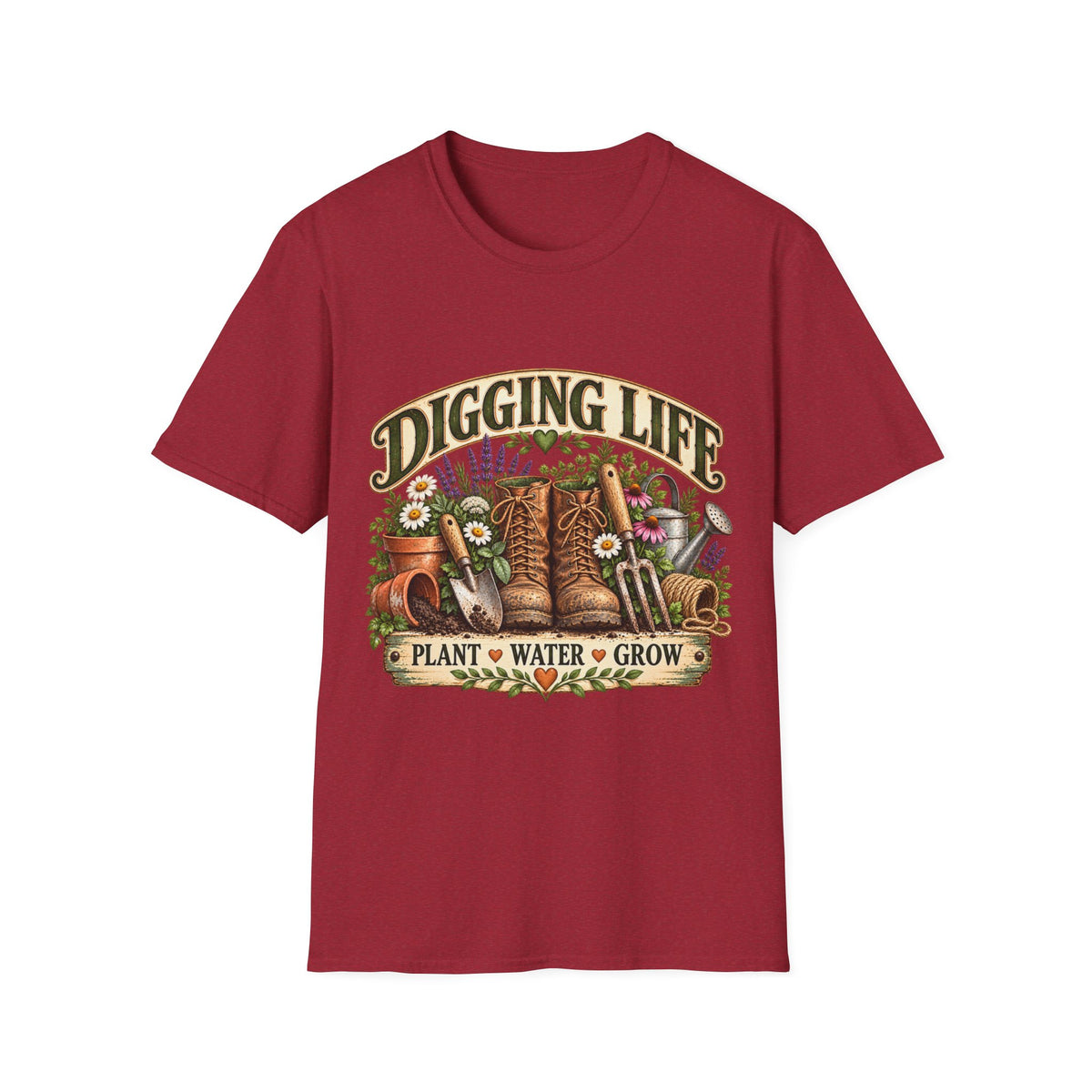 Digging Life Pflanze Wasser Wachsen Vintage Gartenarbeit T-Shirt