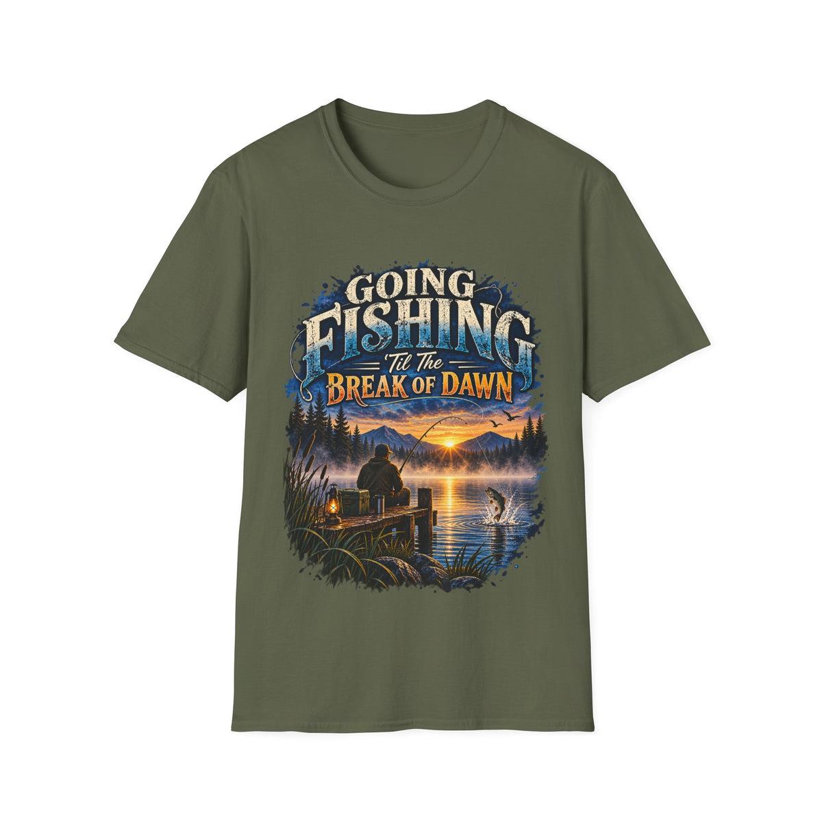 Going Fishing ’Til the Break of Dawn T-Shirt – Angler Graphic Tee