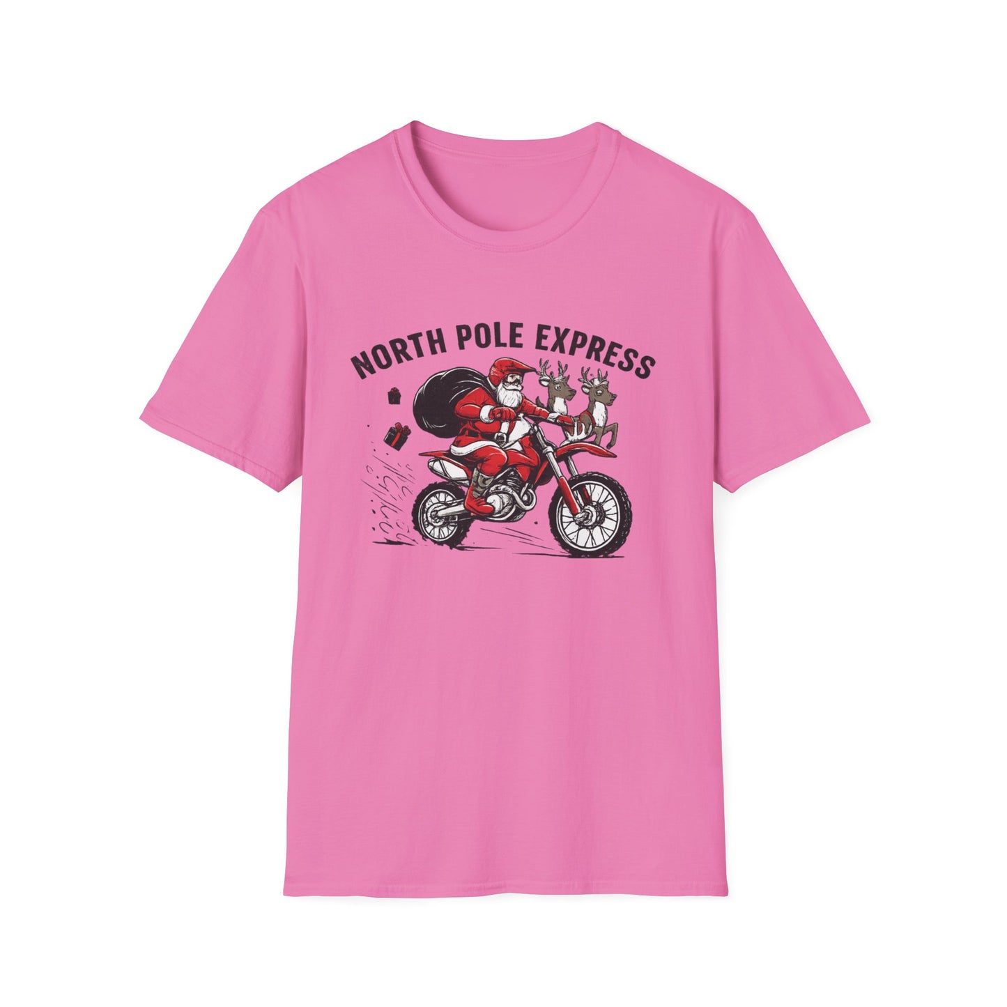 North Pole Express Motocross Christmas T-Shirt