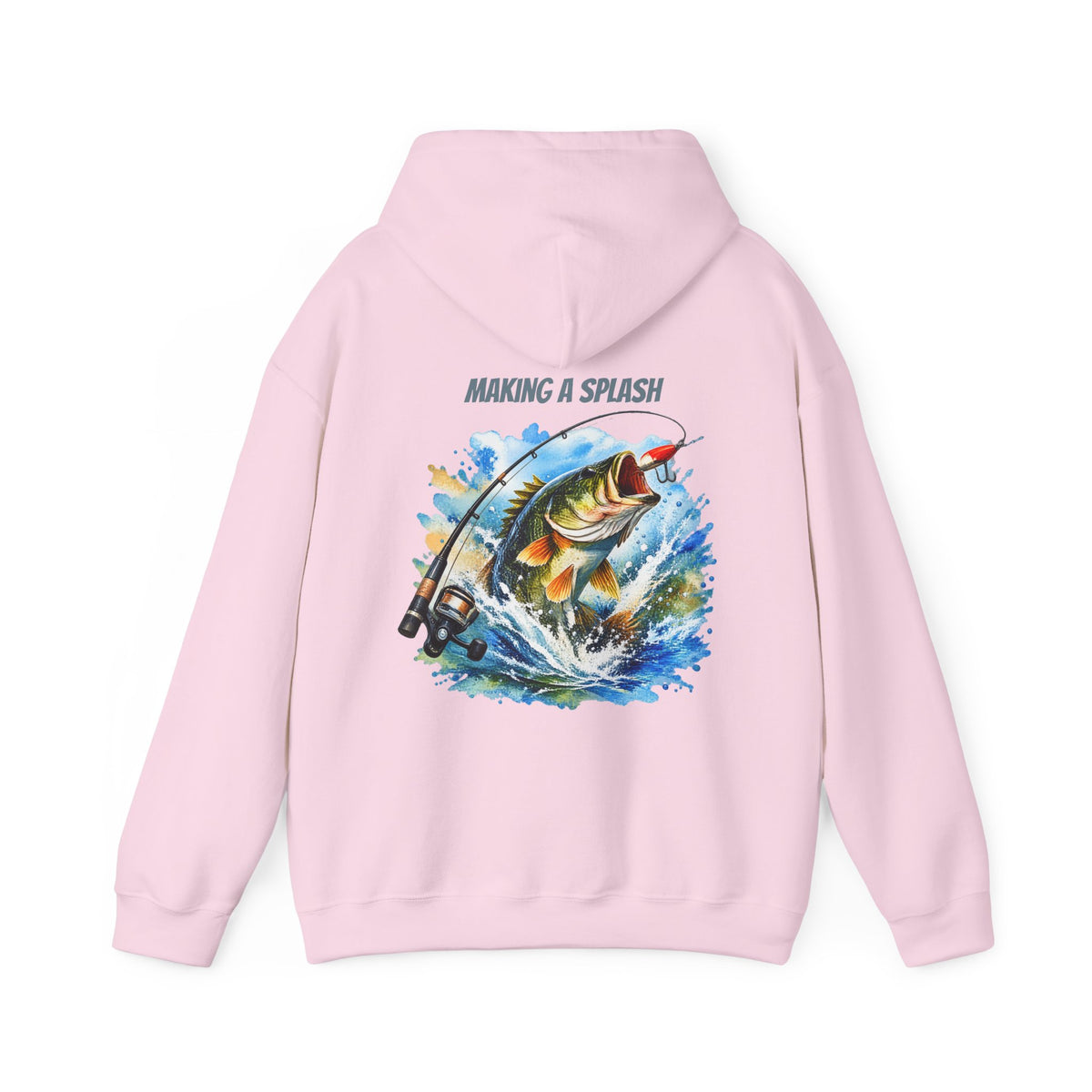 Making a Splash Back Print Hoodie – Fishing Graphic Hoodie