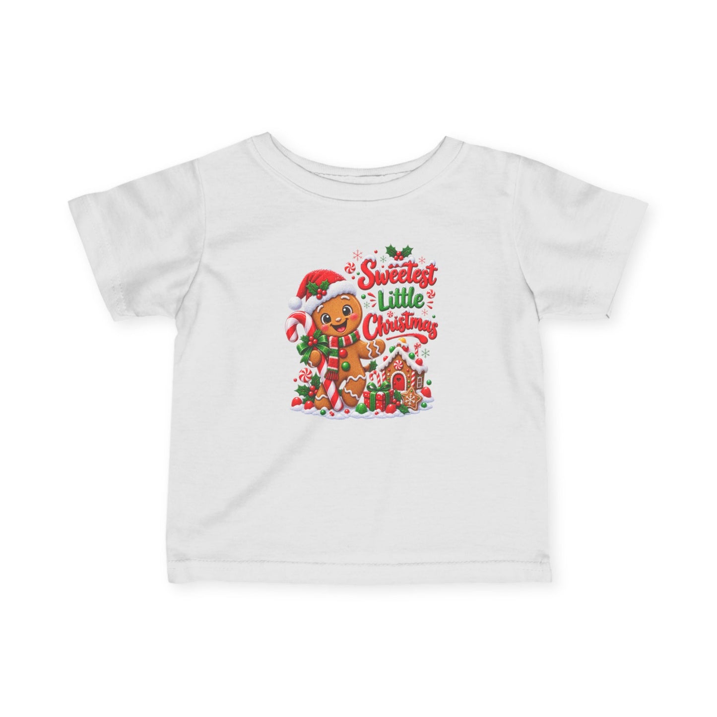 Sweetest Little Christmas Infant T-Shirt – Gingerbread Tee