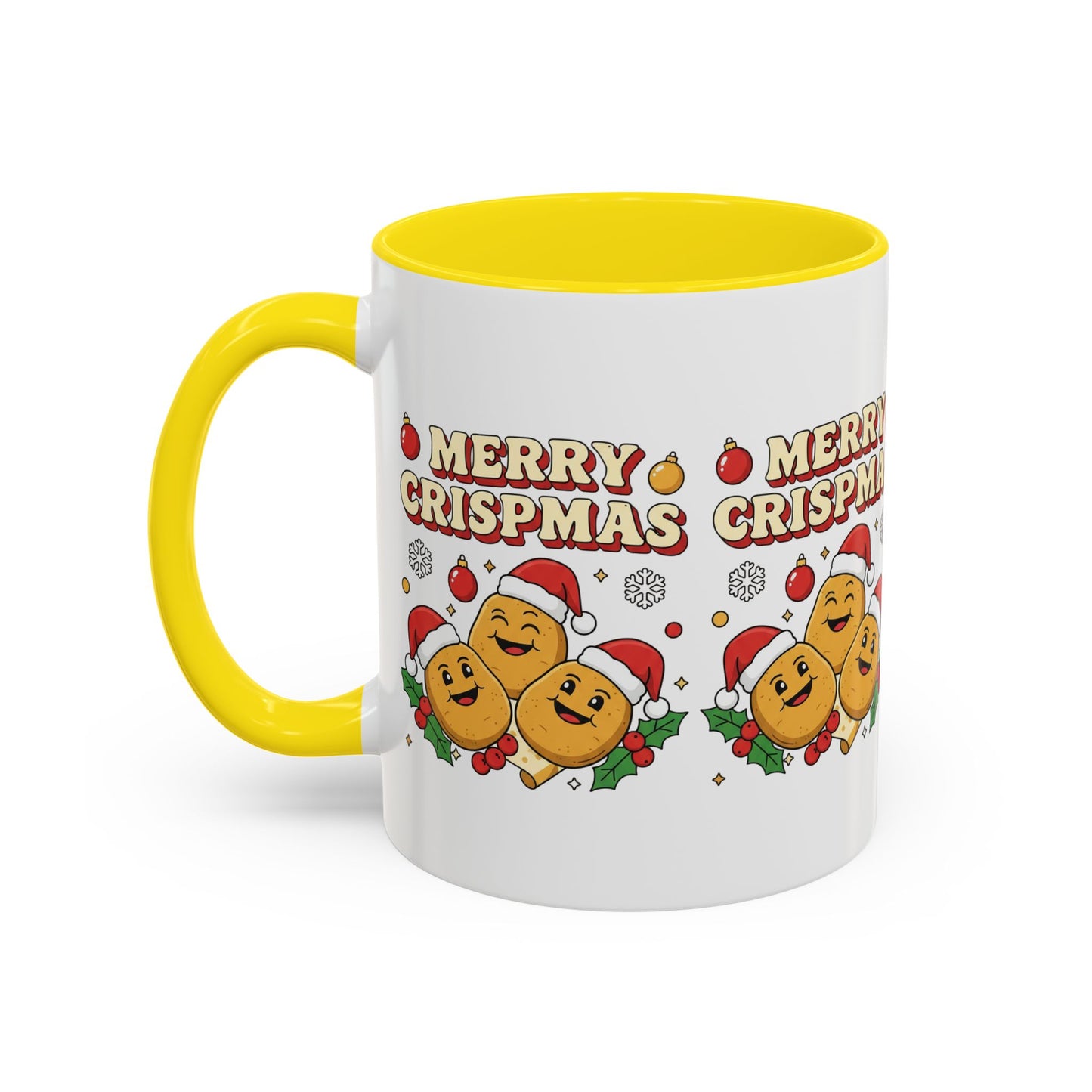 Merry Crispmas Christmas Accent Mug – Funny Festive Mug
