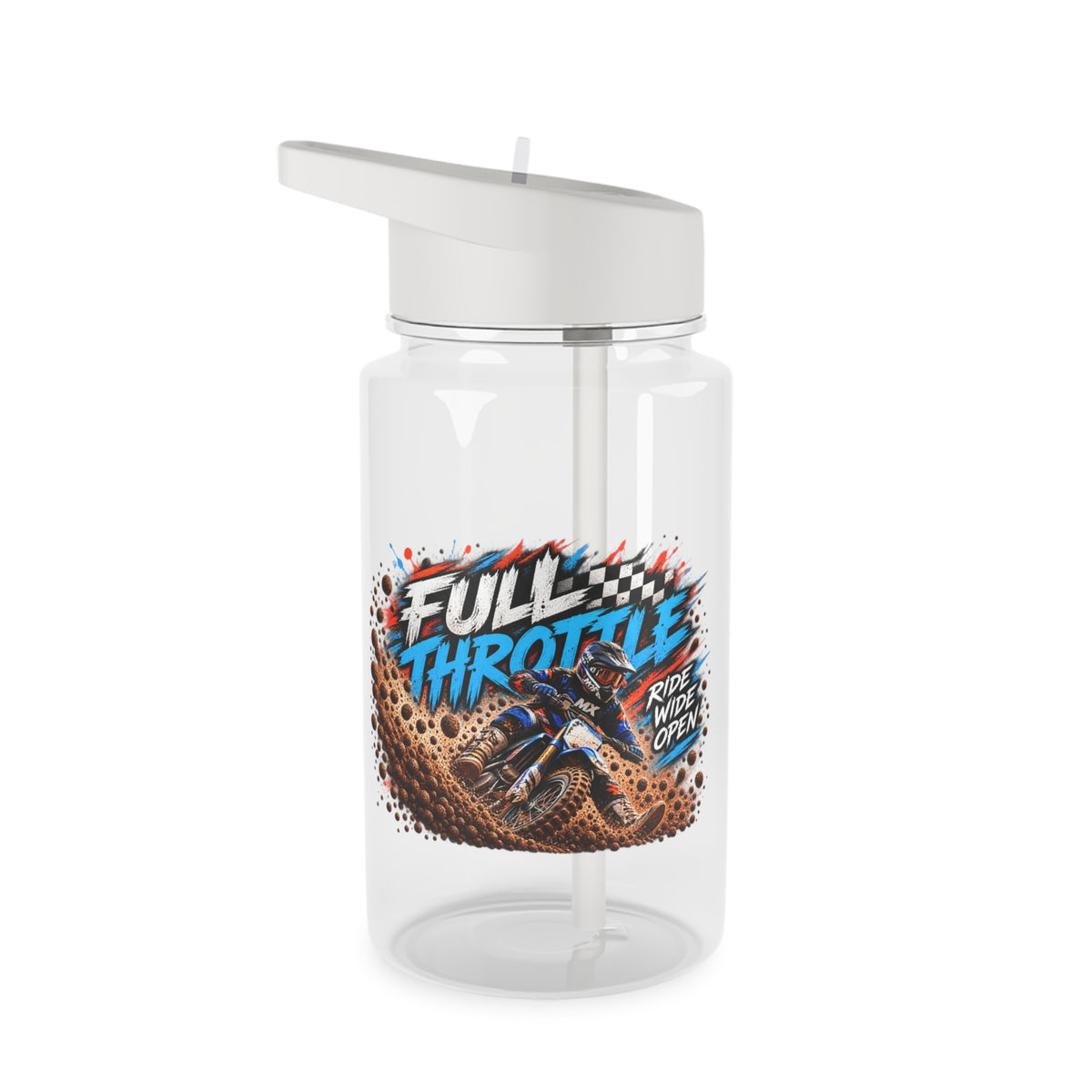 Full Throttle Straw Water Bottle – Kids Motocross Bottle