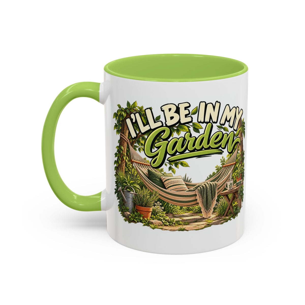 Ich bin im Garten Tasse