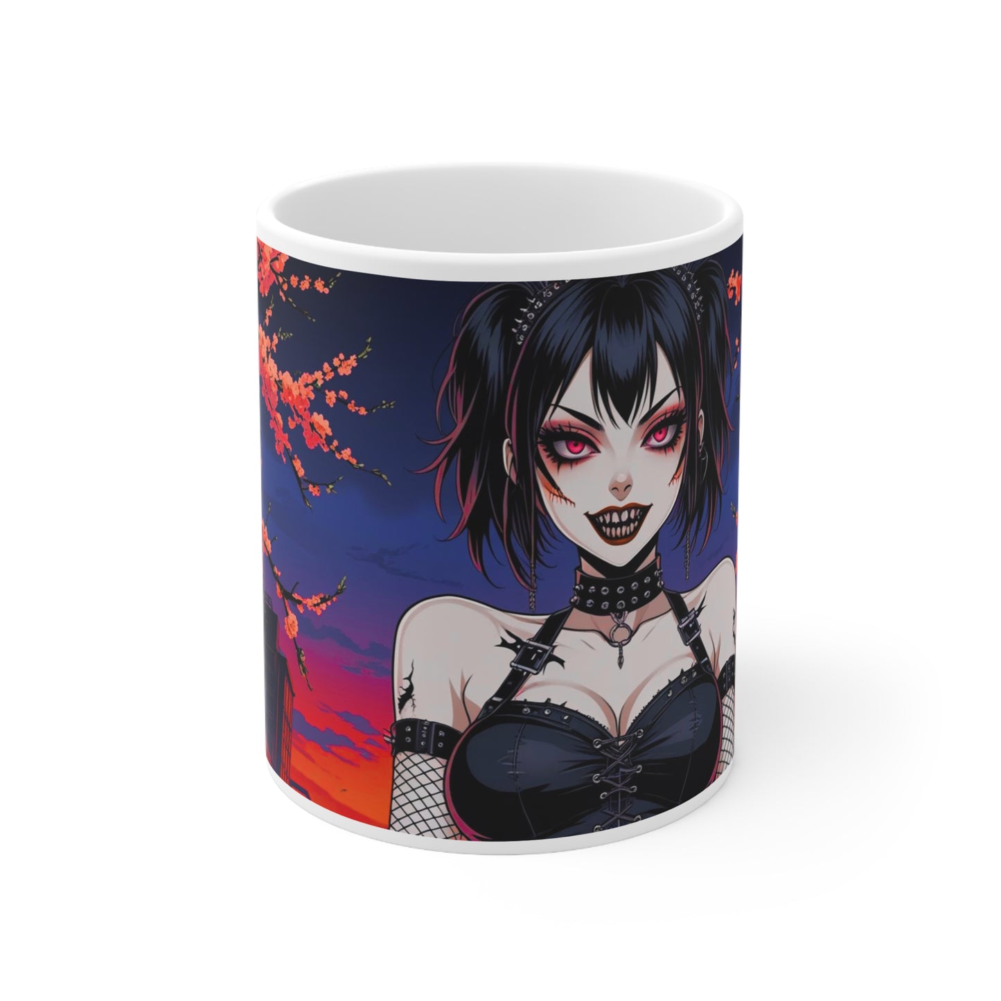 Gothic Art Mug, Alternative Style, Halloween Decor, Gift for Hot Beverage lovers, 11oz & 15oz Ceramic Mug