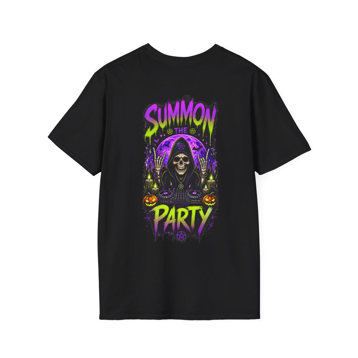 Summon The Party Halloween Unisex T-Shirt – Front & Back Print