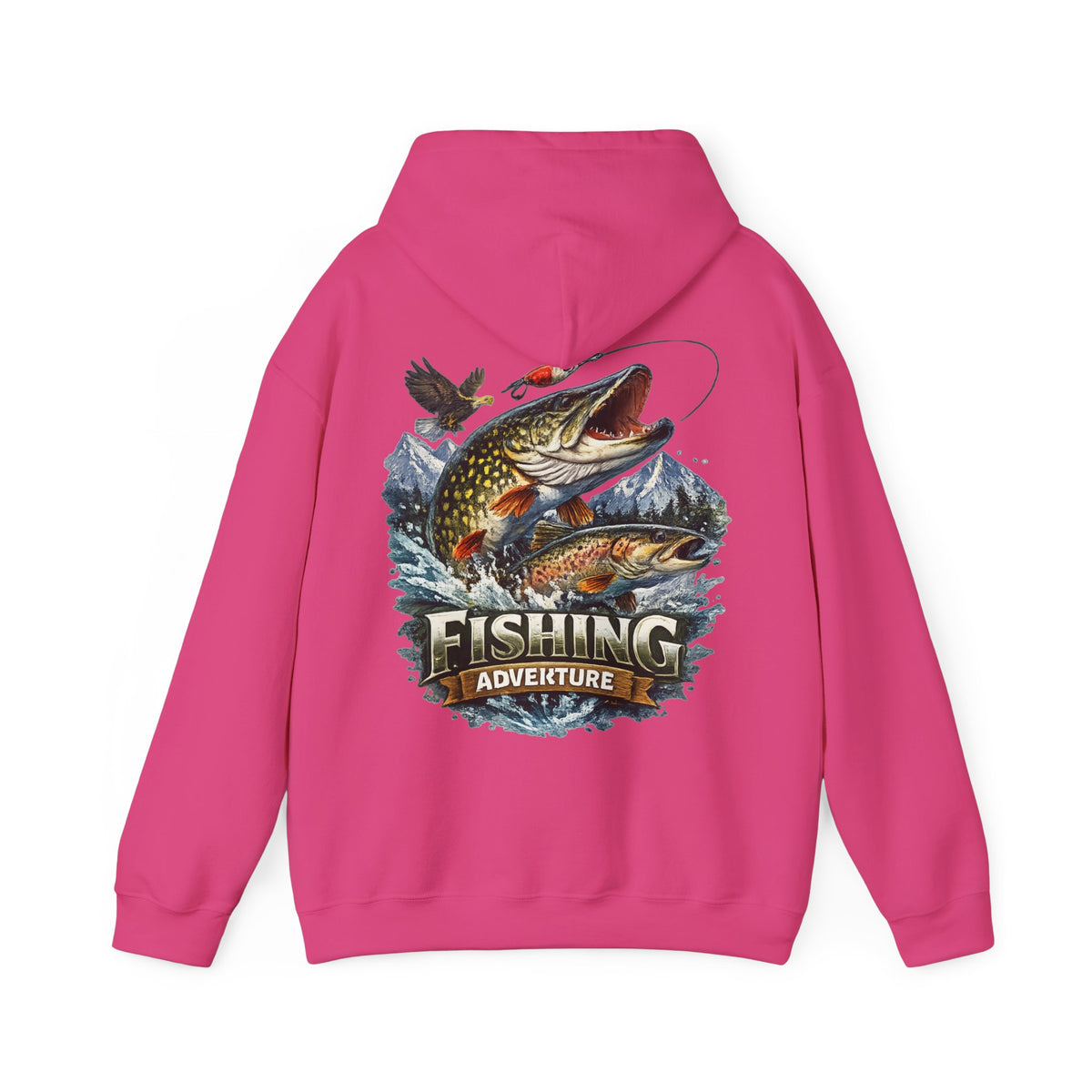 Fishing Adventure Back Print Hoodie – Angler Graphic Hoodie